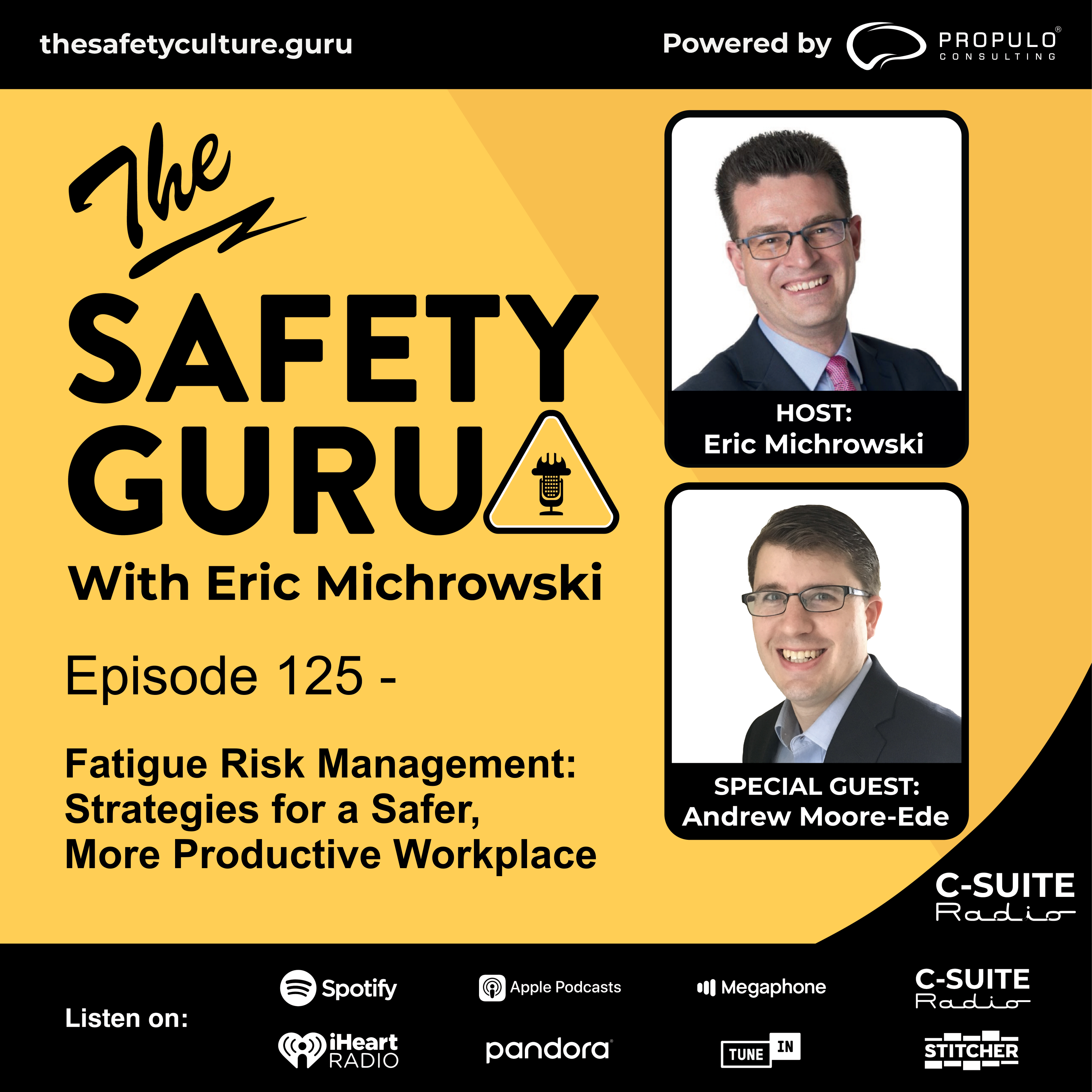 Episode 125 - Fatigue Risk Management: Strategies for a Safer, More Productive Workplace with Andrew Moore-Ede episode artwork