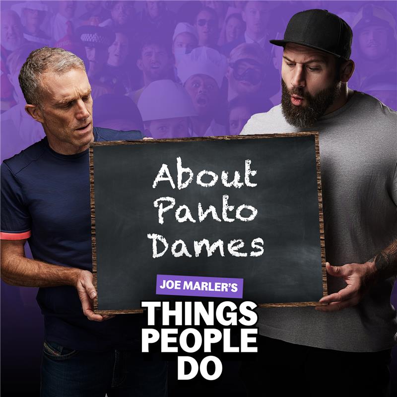 About Pantomime Dames: Ridiculous costumes, throwing sweets at kids and Joe the panto cow