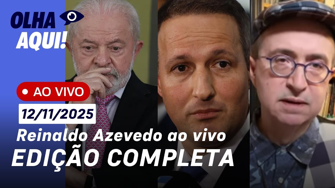 Reinaldo ao vivo: Derrite faz novo relatório sobre PL Antifacção; Lula na pesquisa Quaest; COP30 e+