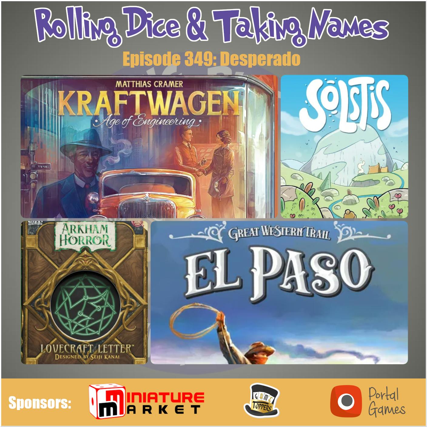 Episode 349: Great Western Trail: El Paso, Kraftwagen, Arkham Horror Lovecraft Letter, Solstis Episode 349: Great Western Trail: El Paso, Kraftwagen, Arkham Horror Lovecraft Letter, Solstis