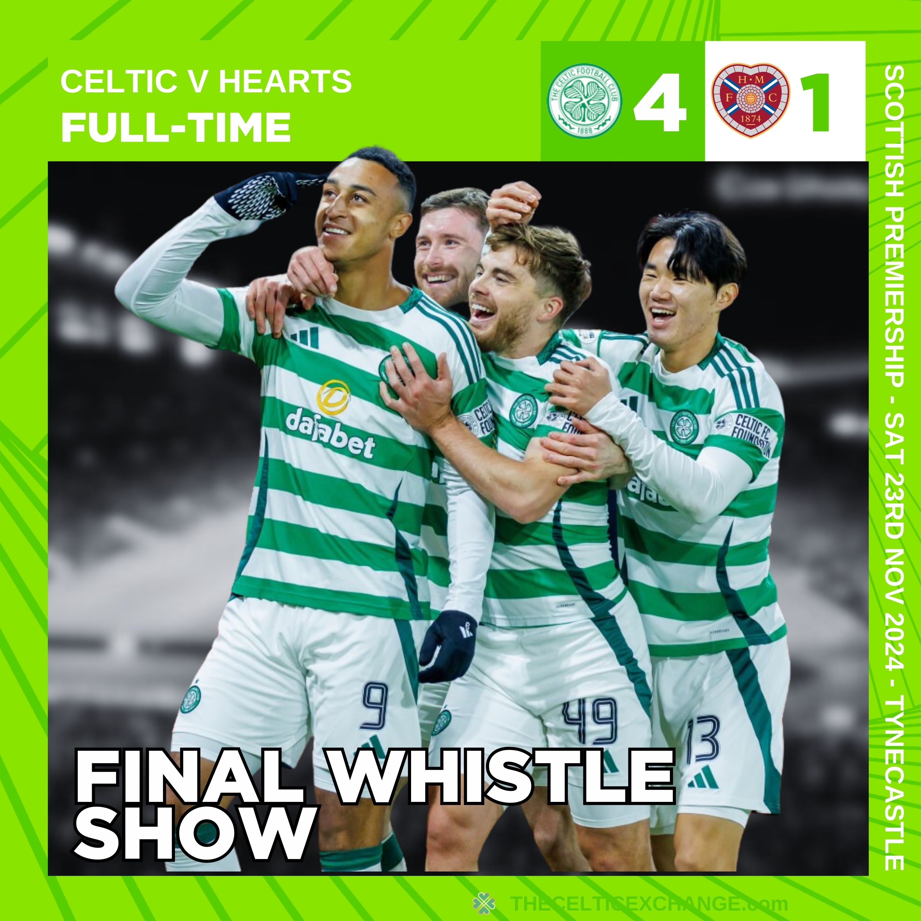Final Whistle: Celtic Go Clear At The Top After Cruising Through Tynecastle Test