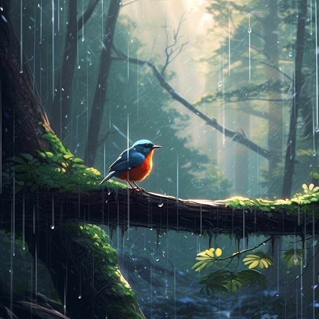 8 HOURS of Incredibly Calming Sound of Rain and Birds Chirping in the Forest