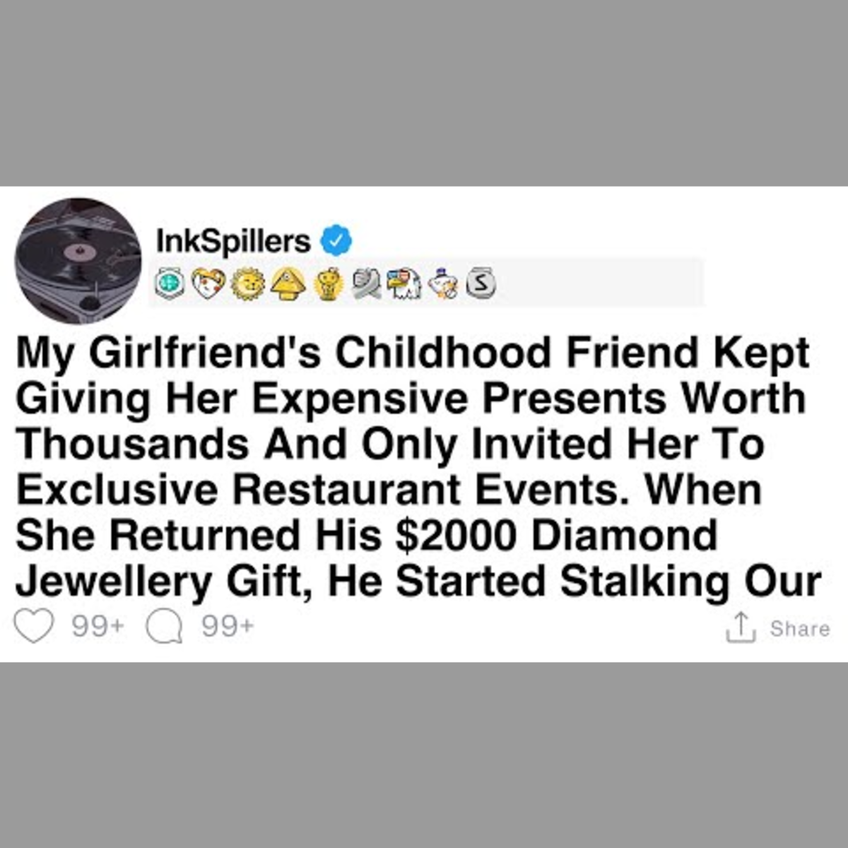 Girlfriend's Friend Gave Expensive Gifts and Started Stalking