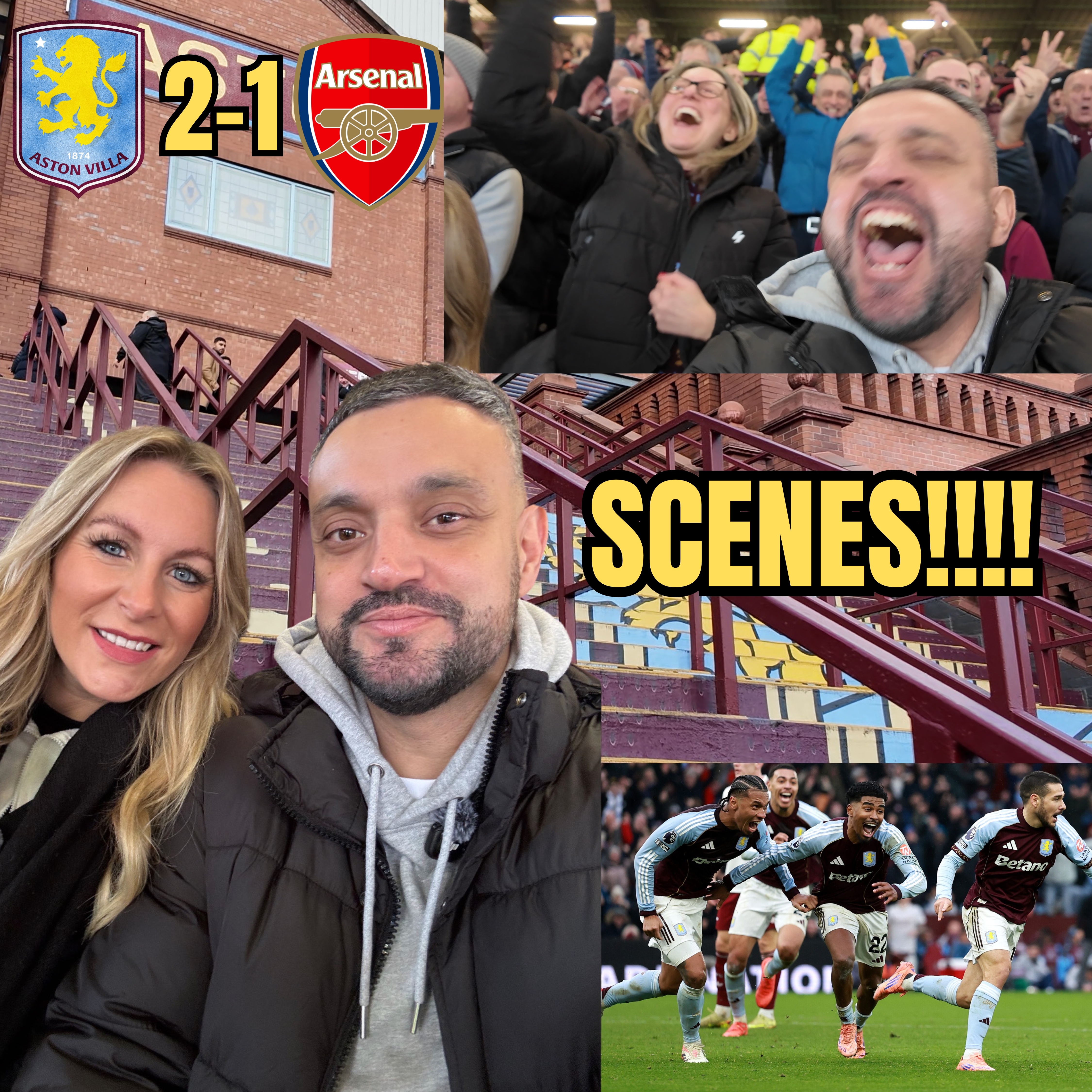 MATCHDAY: Villa WIN in 95th MINUTE against Arsenal!