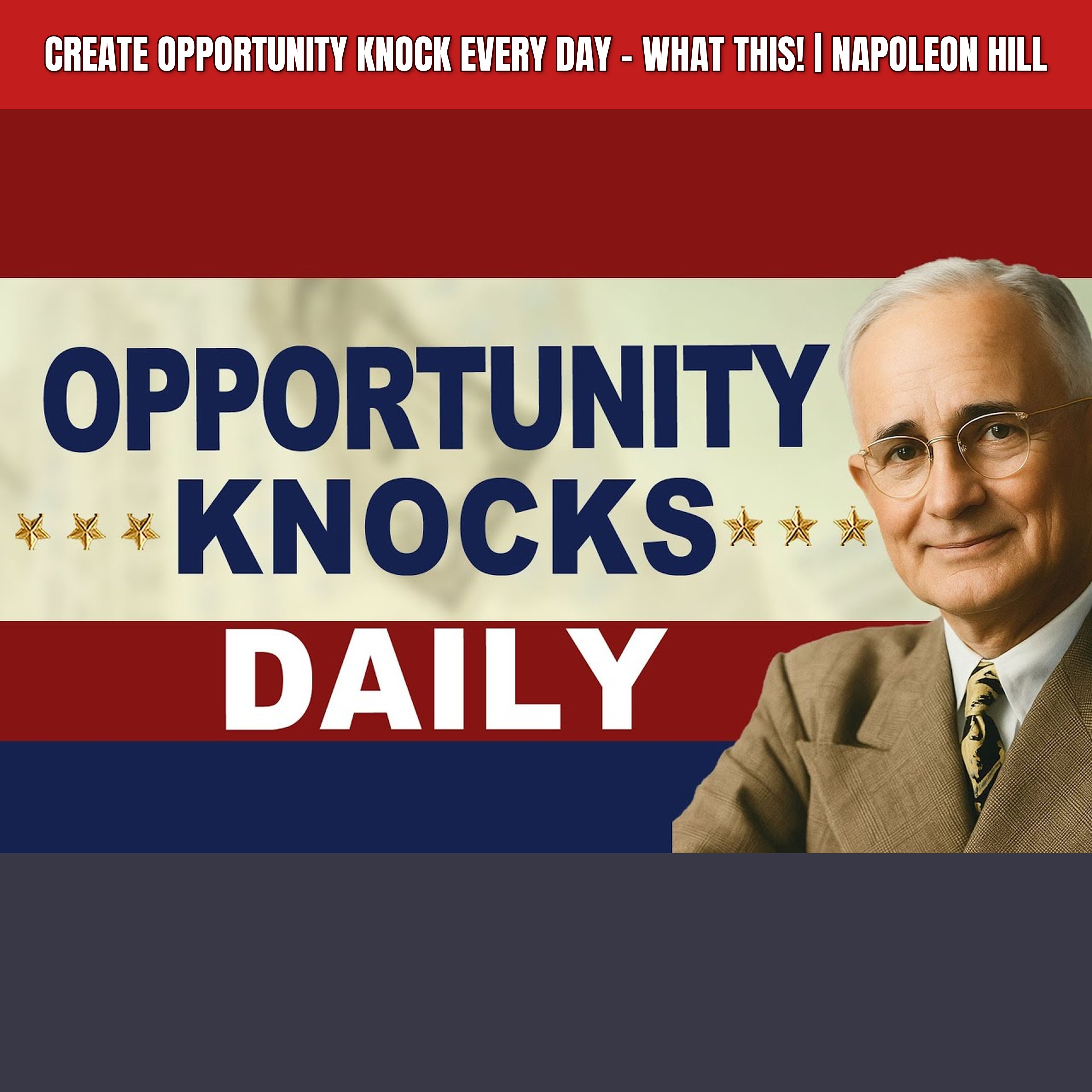 Create Opportunity Knock Every Day - What this! | Napoleon Hill