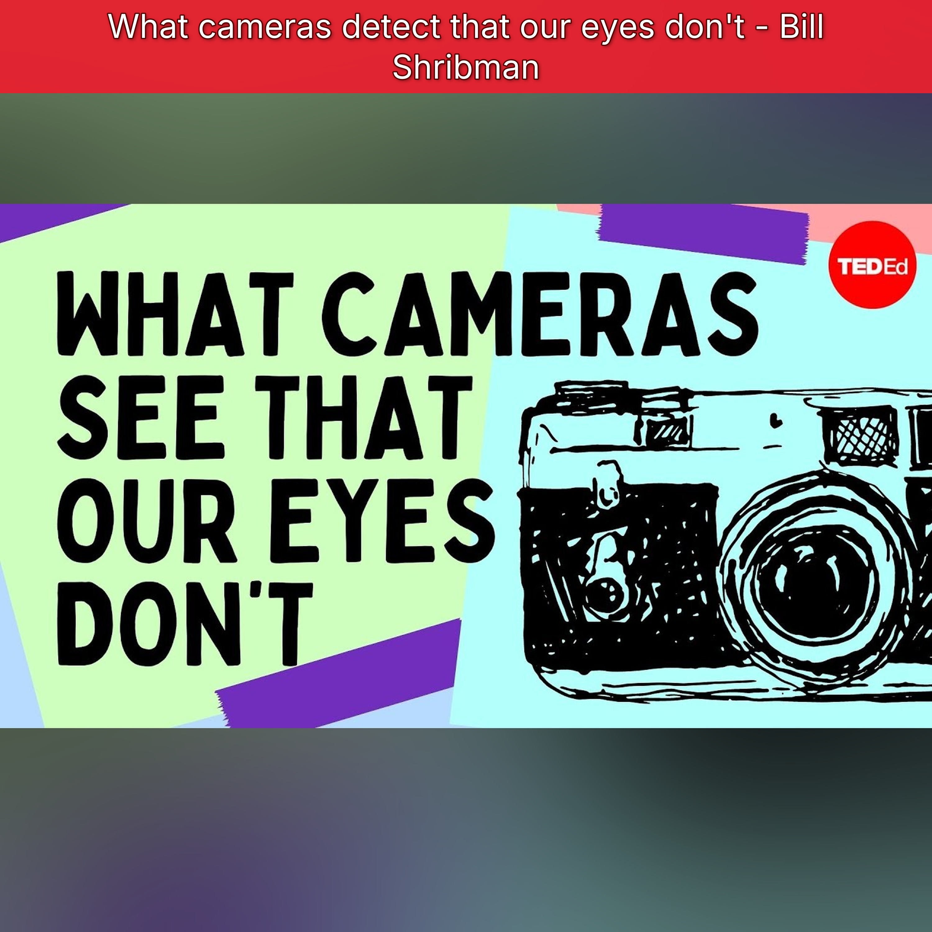 What cameras detect that our eyes don't - Bill Shribman