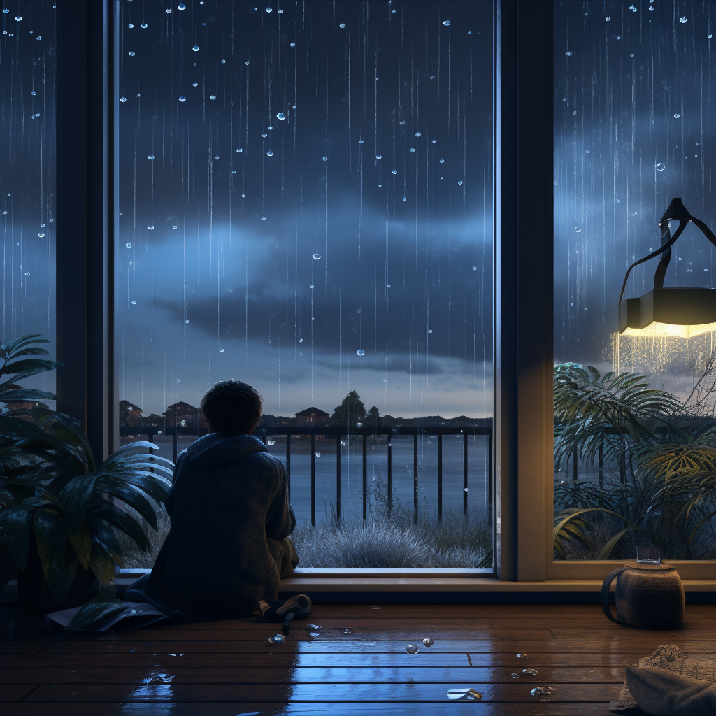 Relax and Unwind to the Soothing Sound of Raindrops and Wind