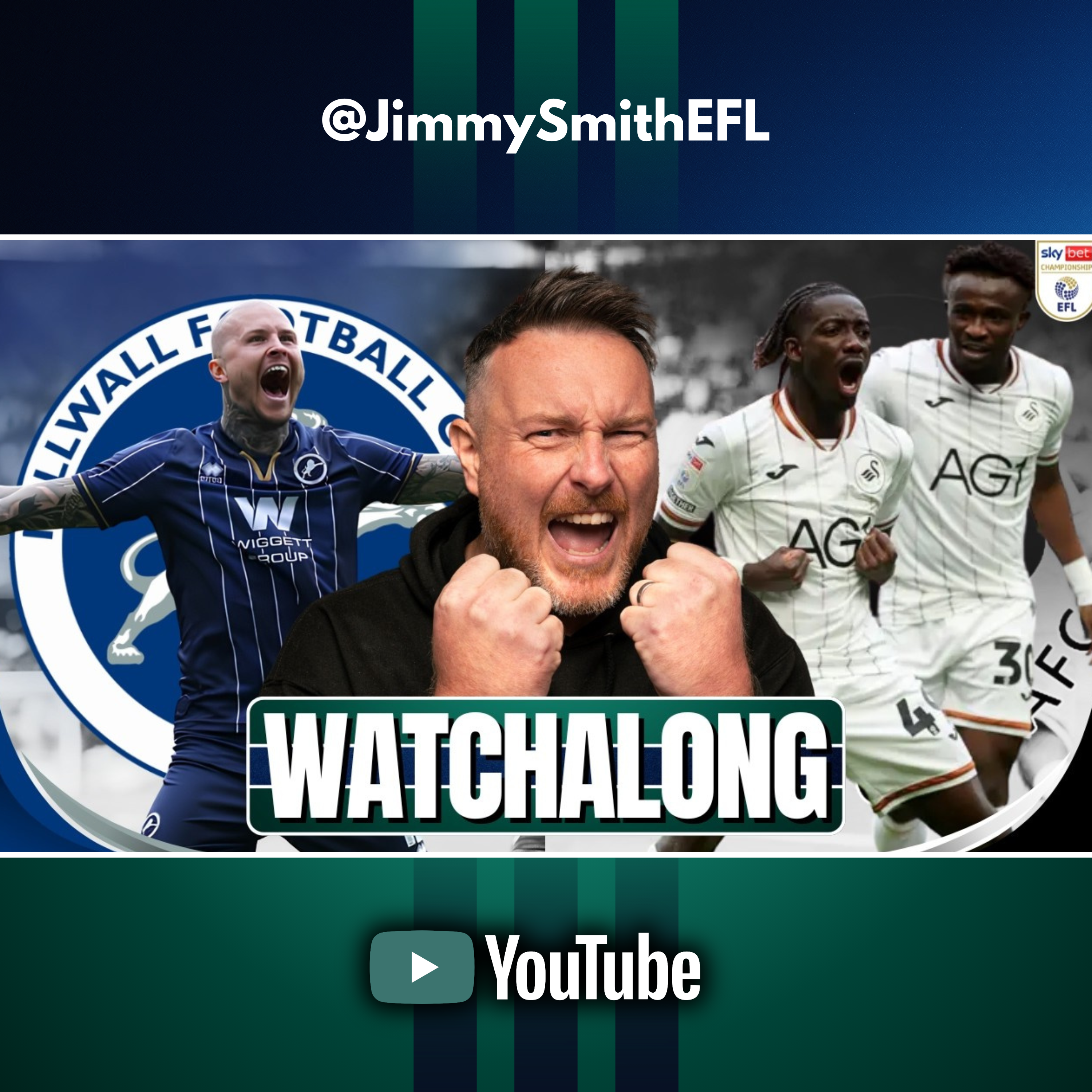 BIG NIGHT AT THE DEN! | MILLWALL vs SWANSEA | CHAMPIONSHIP WATCHALONG! ⚽📺