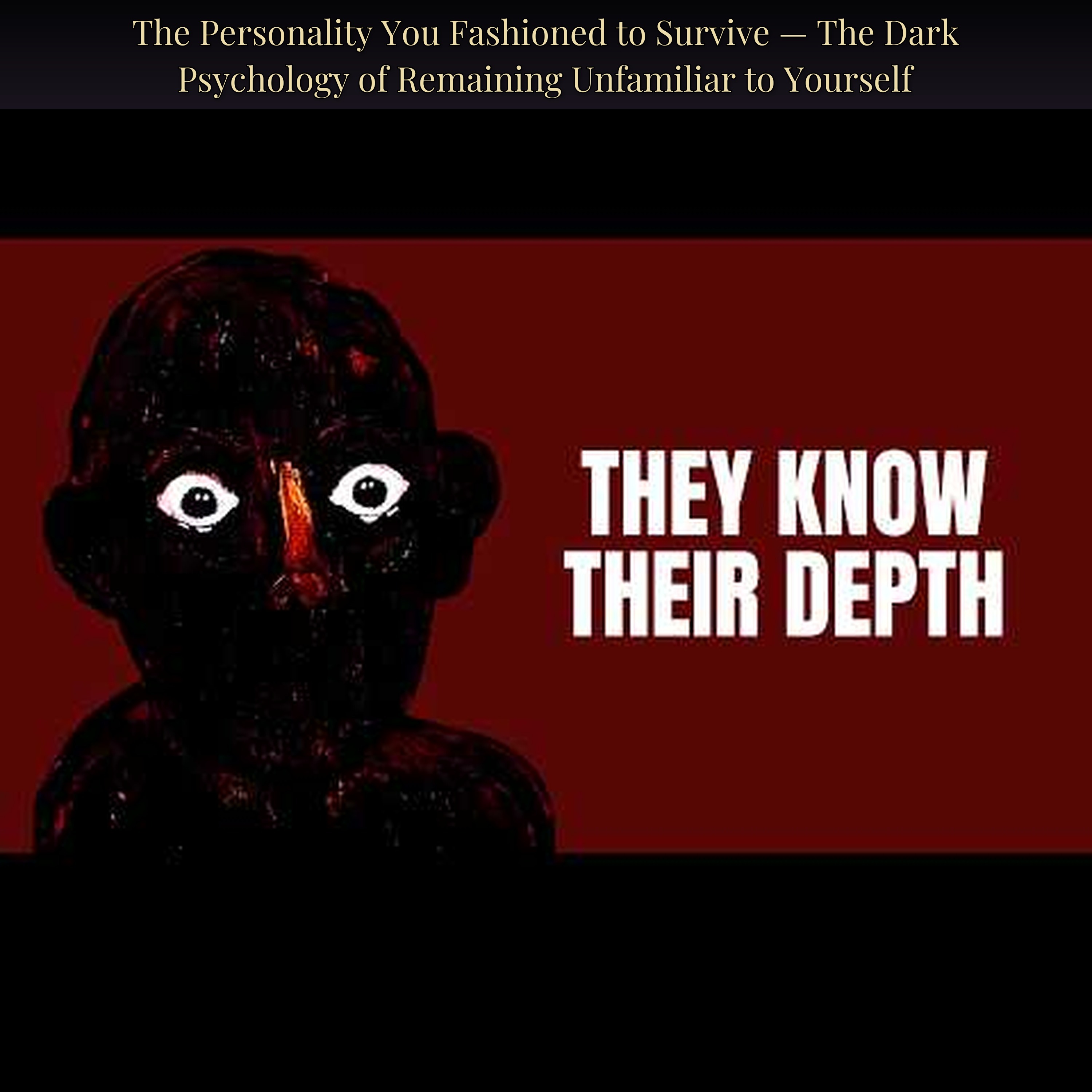 The Personality You Fashioned to Survive — The Dark Psychology of Remaining Unfamiliar to Yourself