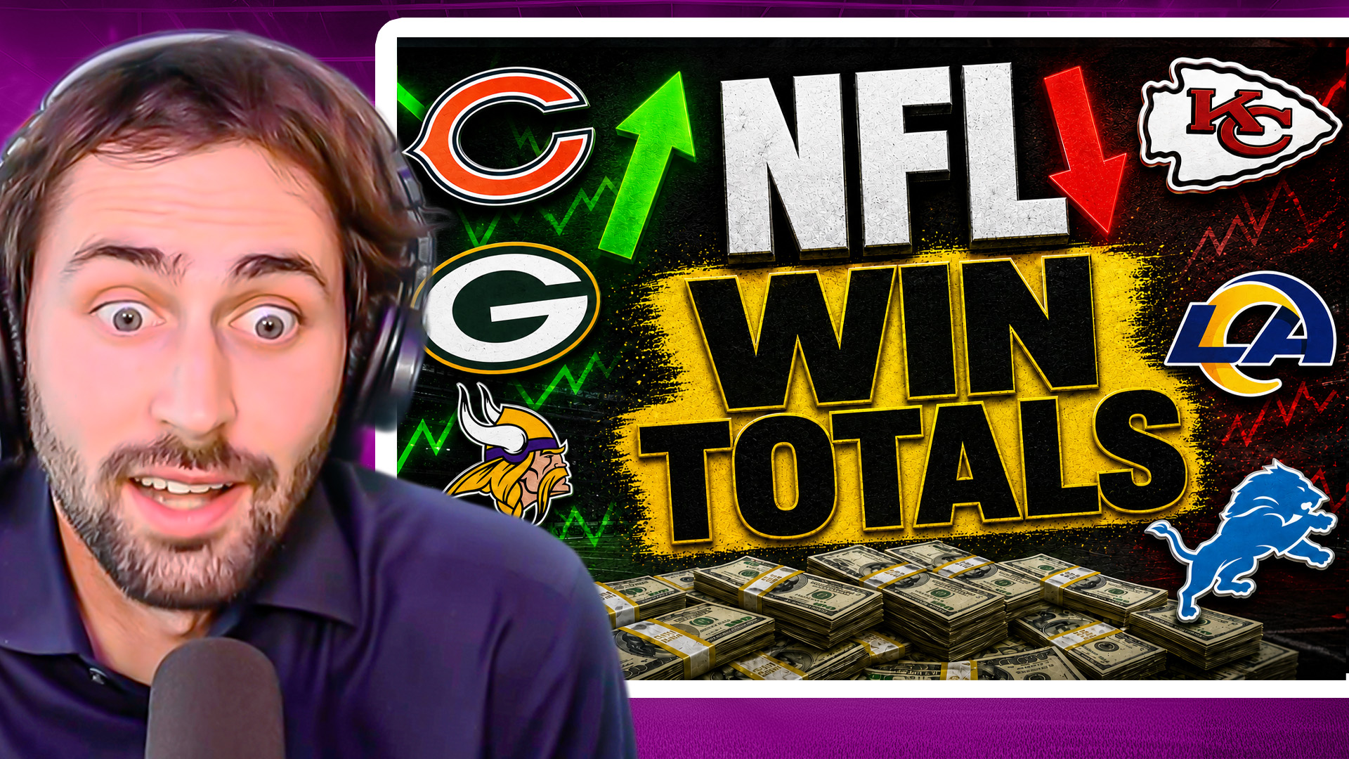NFL Win Total Predictions: NFC North DOMINANCE, Rams OVERRATED? Chiefs in TROUBLE?! episode artwork
