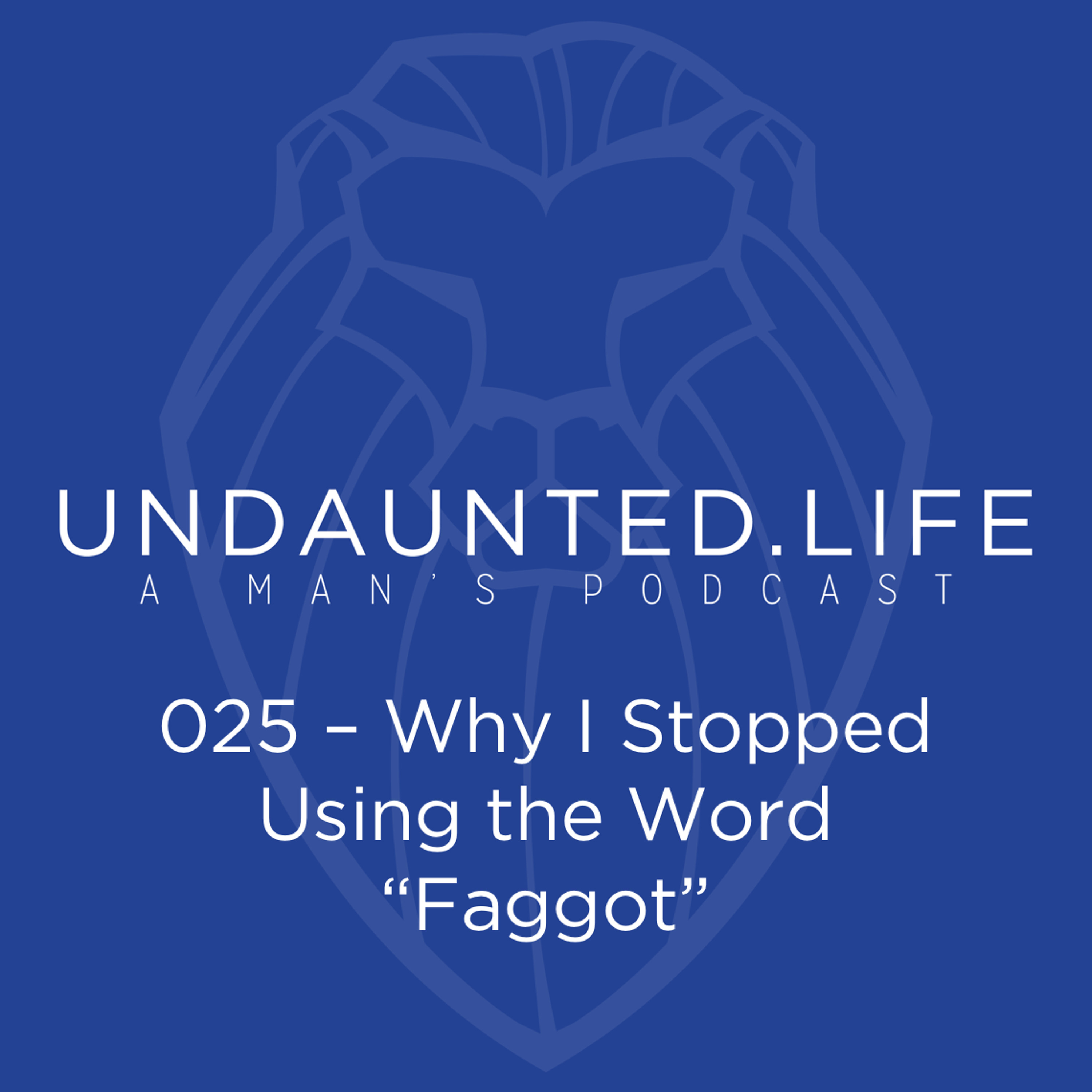 025 - Why I Stopped Using The Word "Faggot"