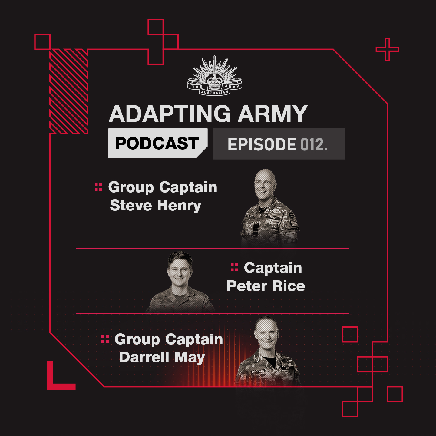 Adapting Army | Space Command - GPCAPT Steve Henry, CAPT Peter Rice and GPCAPT Darrell May episode artwork