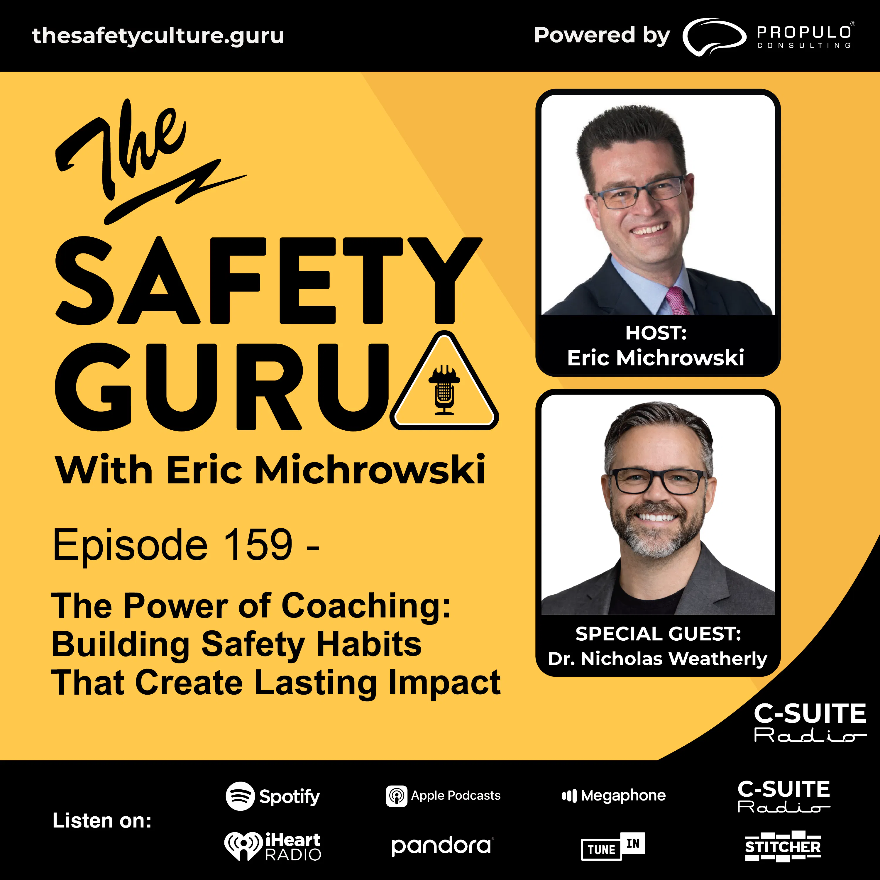 Episode 159 - The Power of Coaching: Building Safety Habits That Create Lasting Impact with Dr. Nicholas Weatherly episode artwork