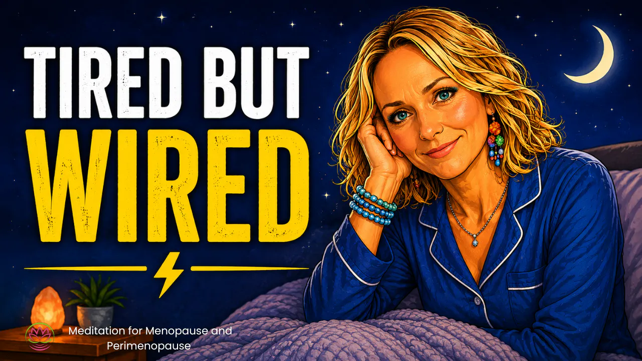 Tired But Wired? ⚡ Menopause Sleep Meditation to Calm Your Mind & Body episode artwork