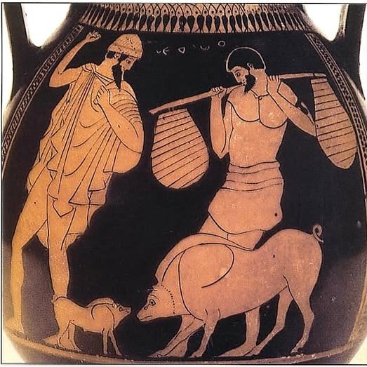 50- Odissea Libro XIV: Ulisse e il fedele porcaro Eumeo [Pillole di Mitologia]