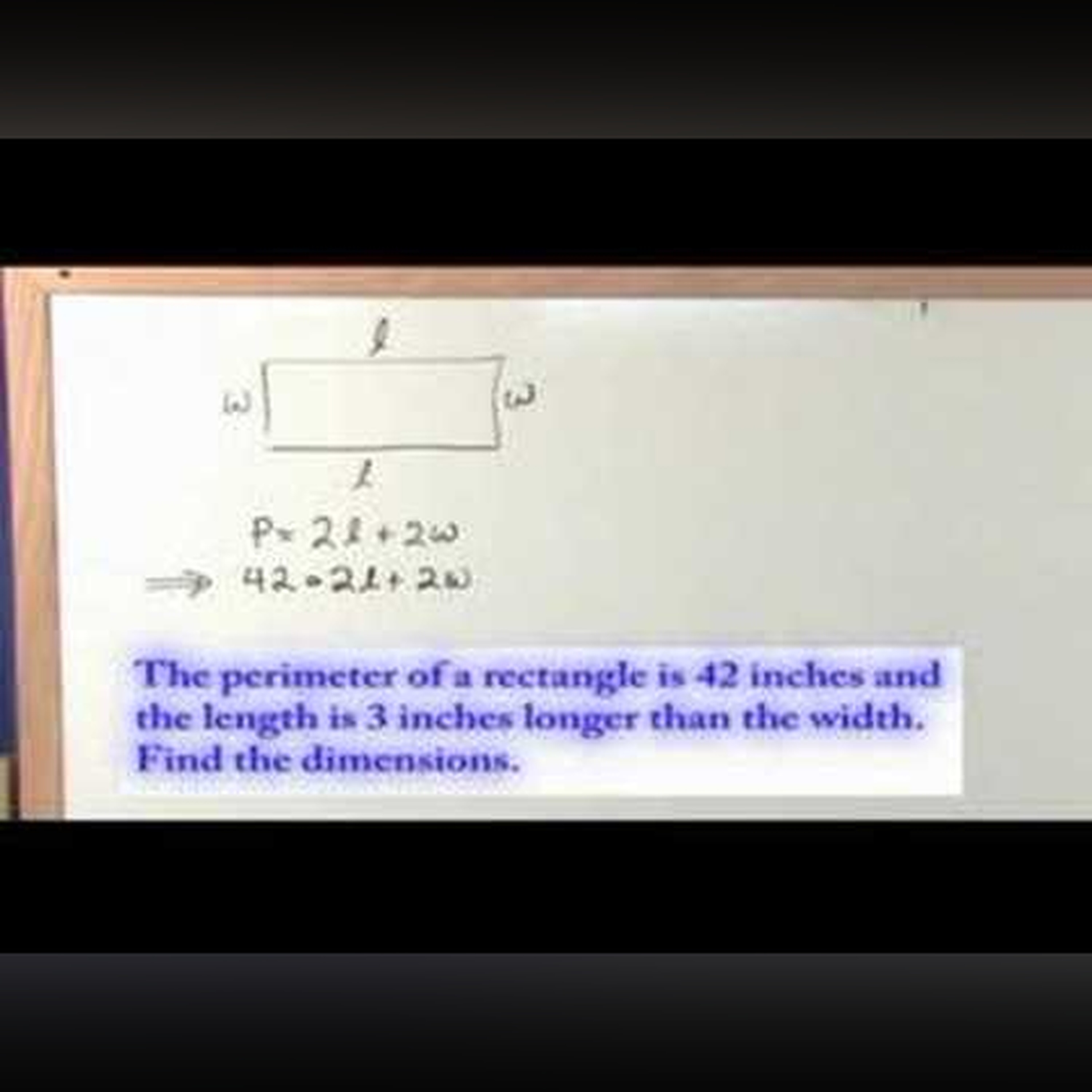 Algebra Word Problems - Perimeter and Geometry