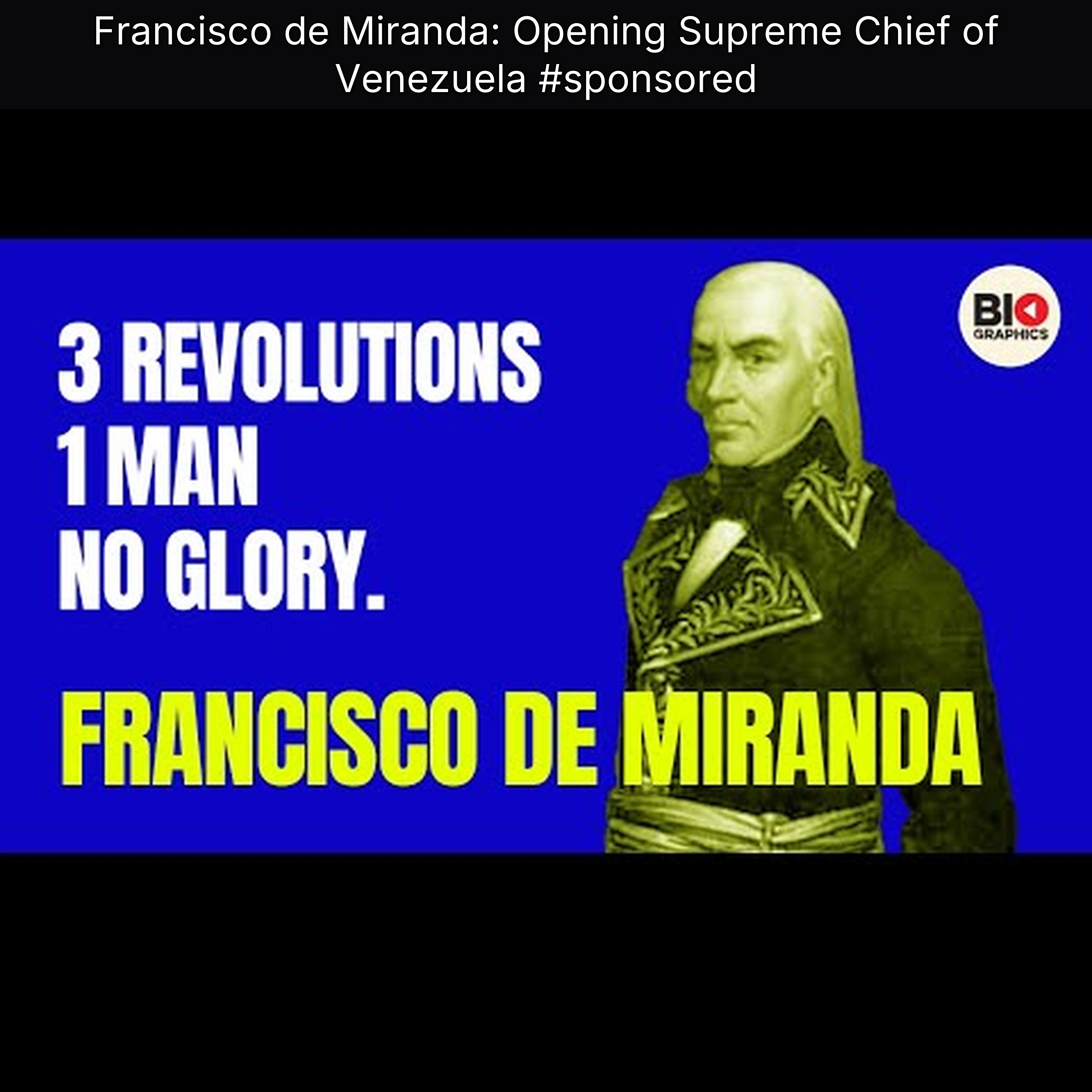 Francisco de Miranda: Opening Supreme Chief of Venezuela #sponsored