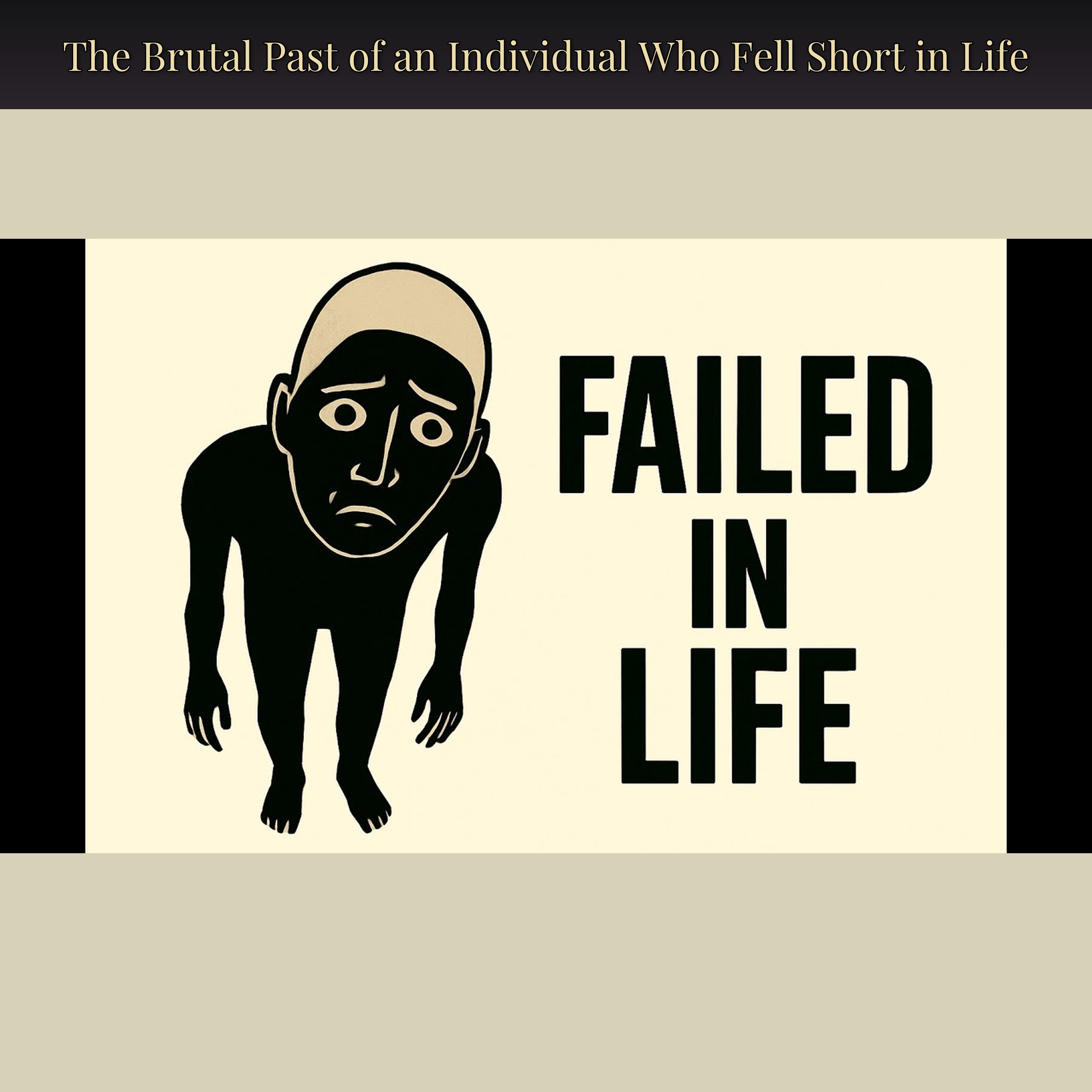 The Brutal Past of an Individual Who Fell Short in Life