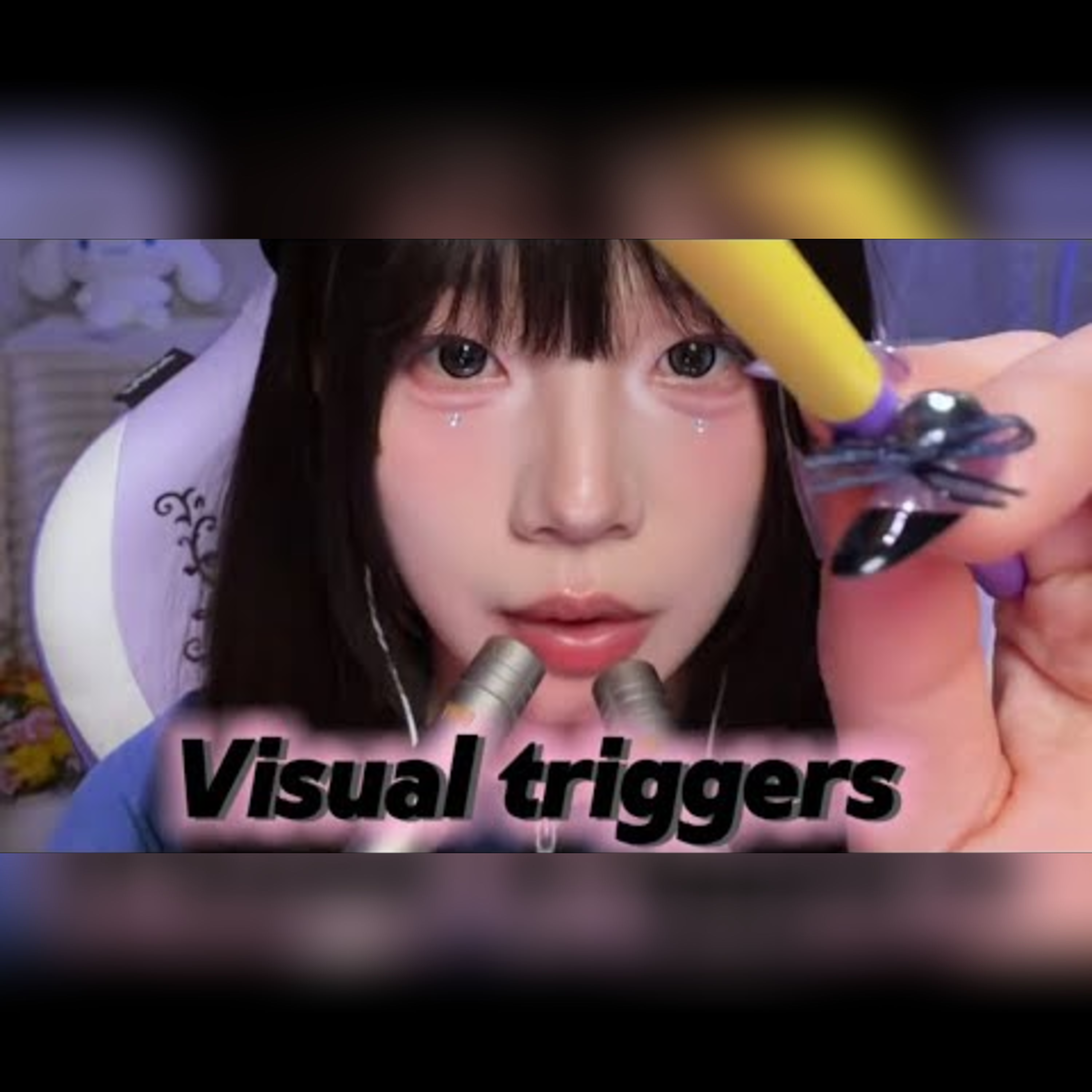 Visual ASMR with Rainbow Makeup Brushes for Sleep