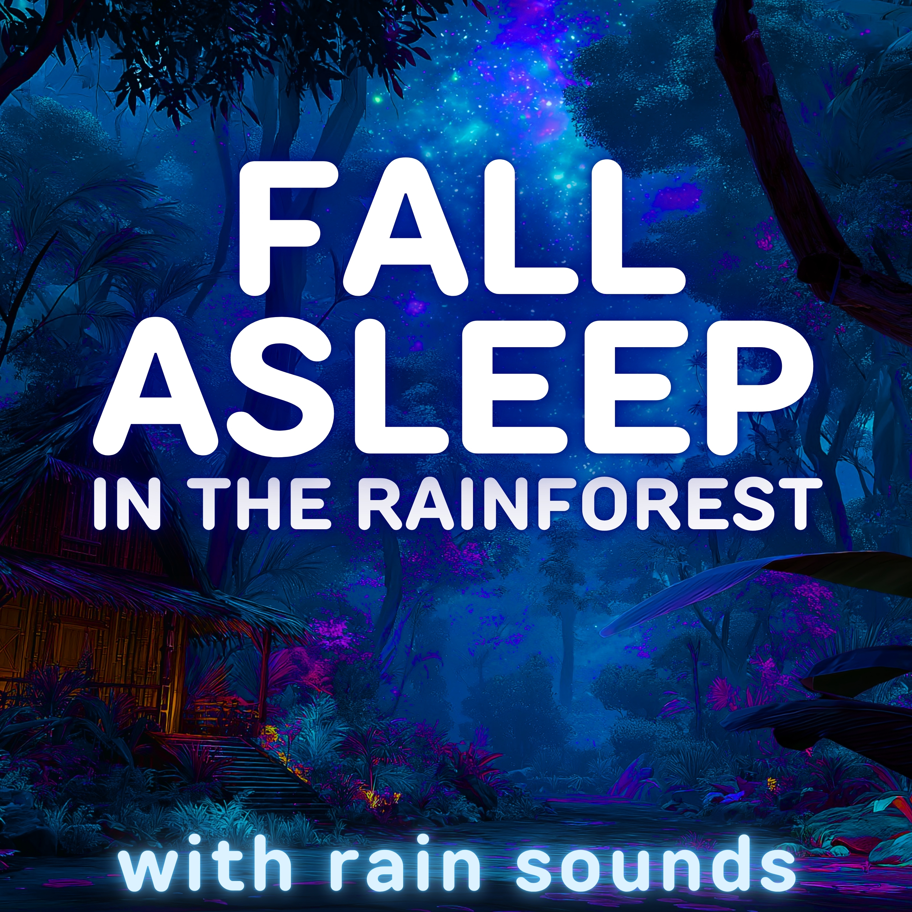 Fall Asleep in a Rainforest Oasis, Deep Sleep Meditation, Rain Sounds