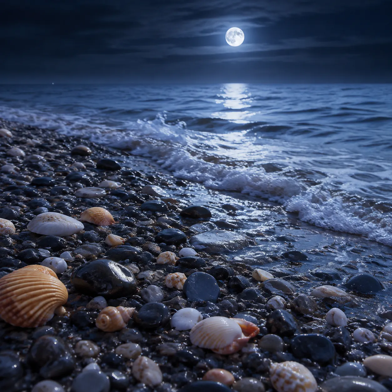 π GENTLE WAVES over PEBBLES and SHELLS β 2 H of delicate seaside lapping for peaceful sleep