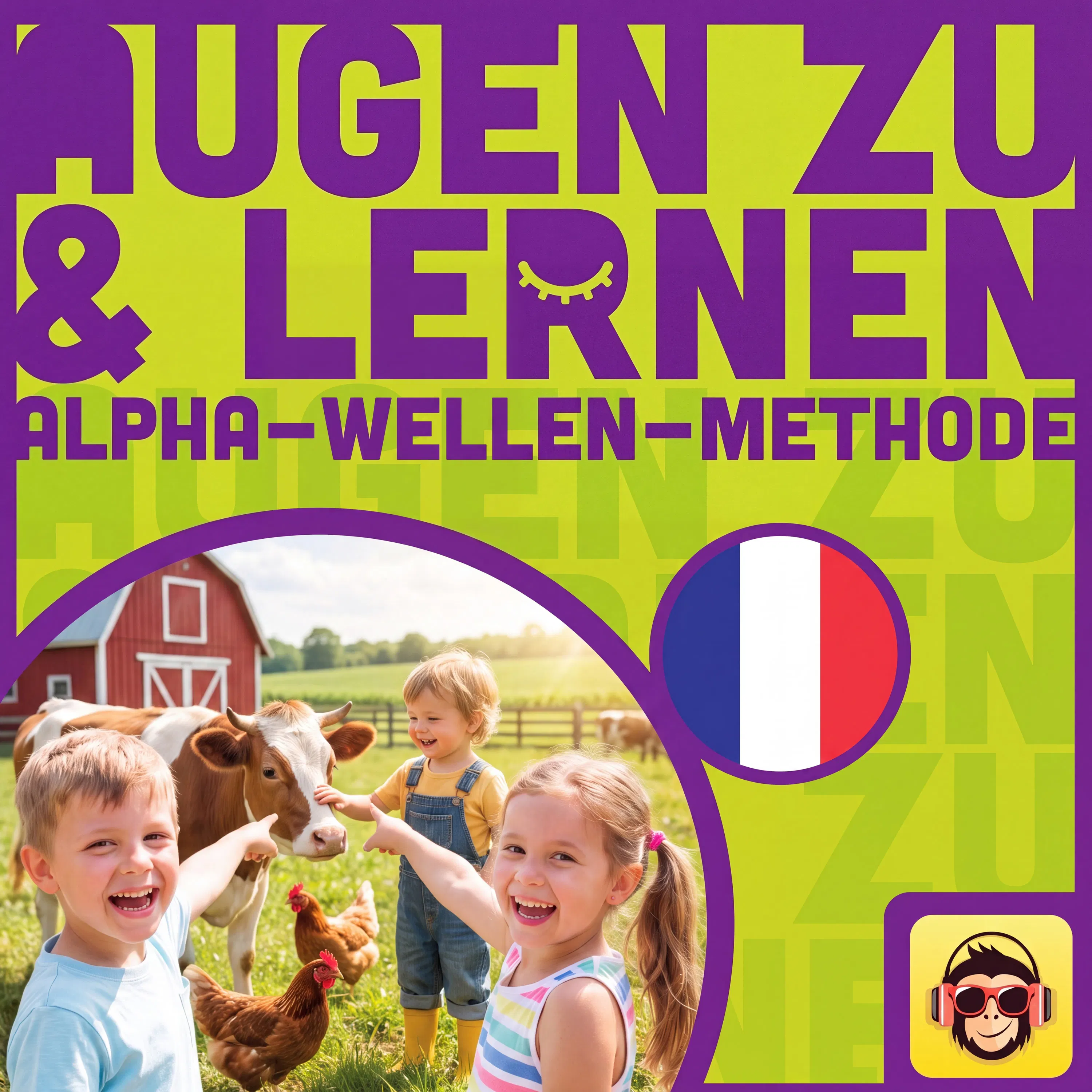 Cover: Französisch für Kinder: Auf dem Bauernhof - Vokabeln zum Einschlafen