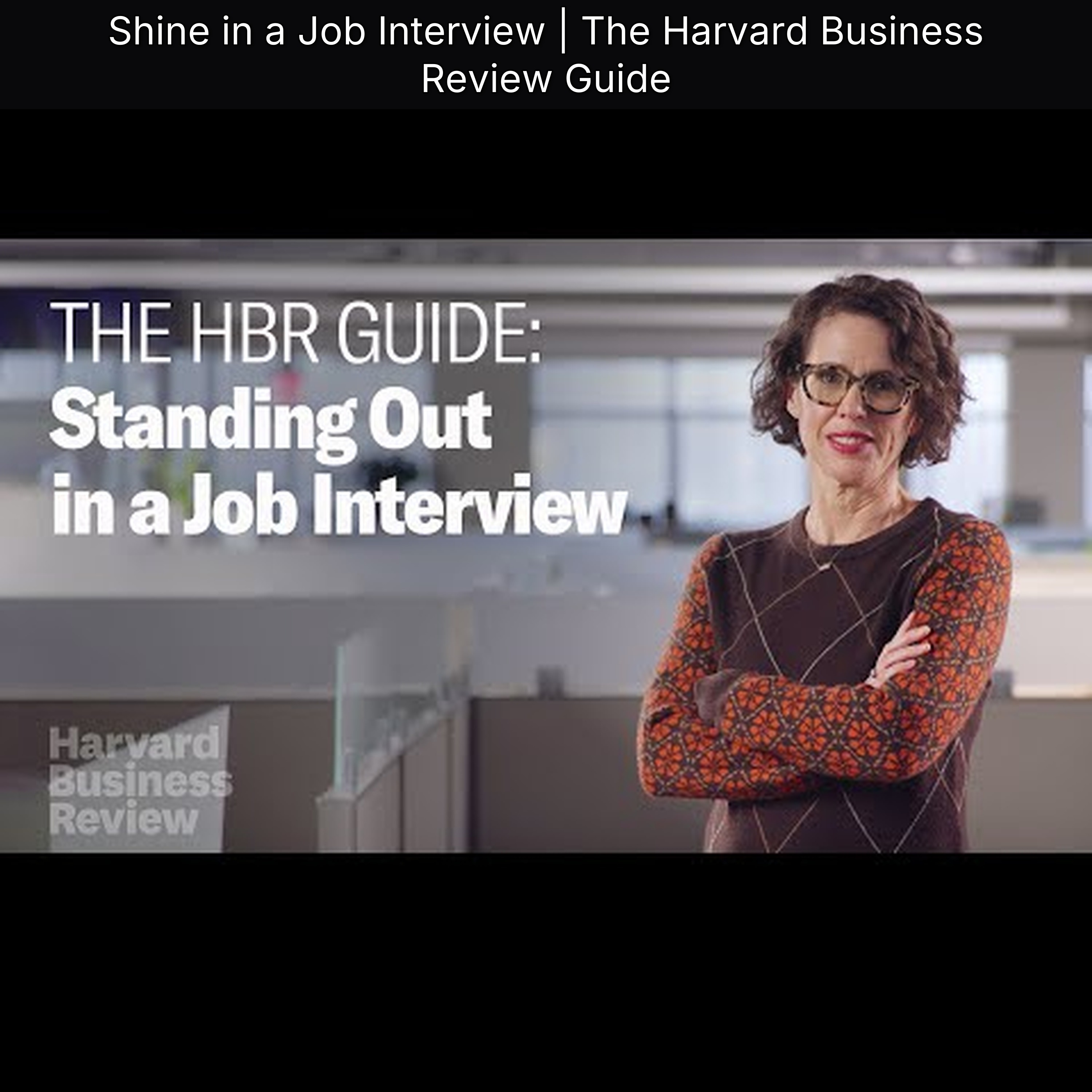 Shine in a Job Interview | The Harvard Business Review Guide