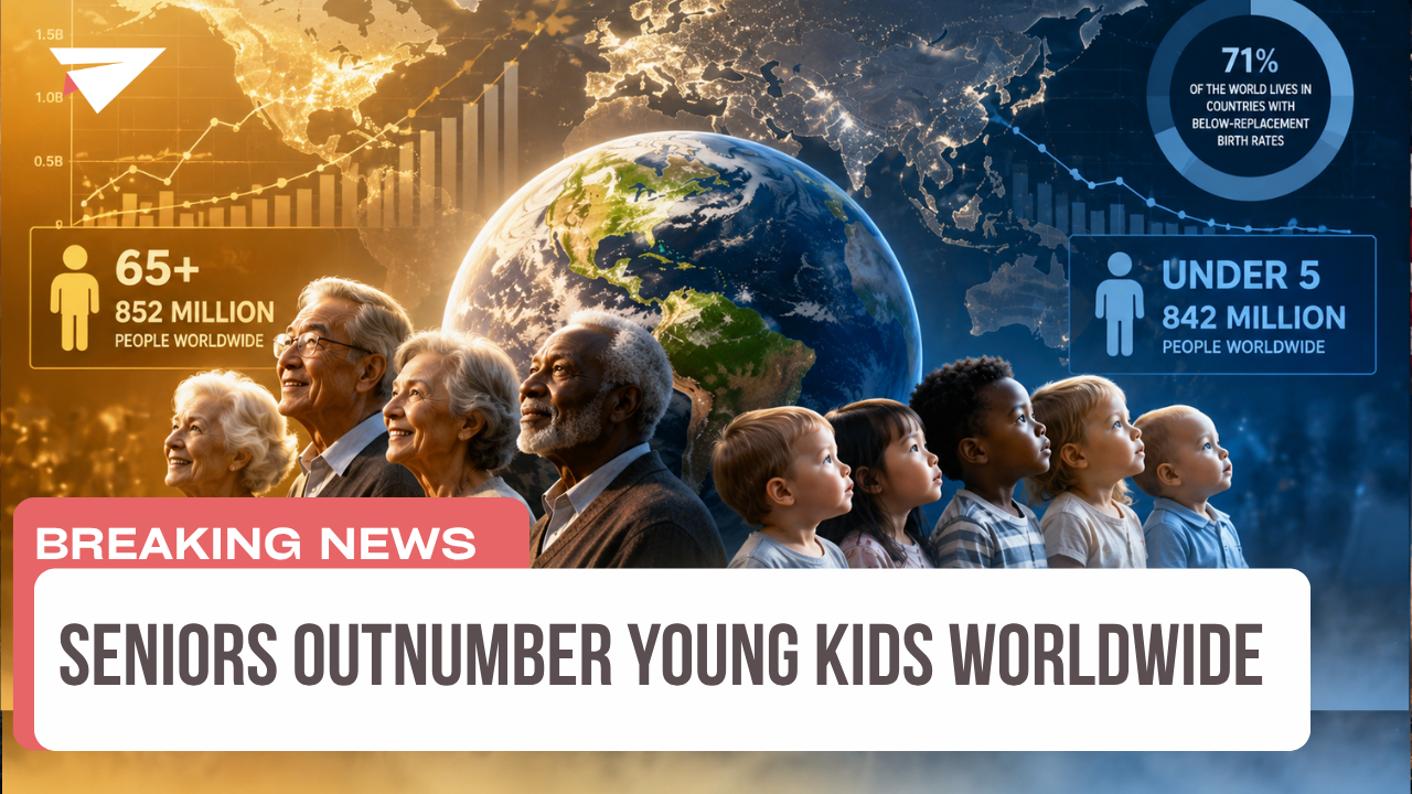 Historic: Seniors Outnumber Young Kids Worldwide, Breaking News