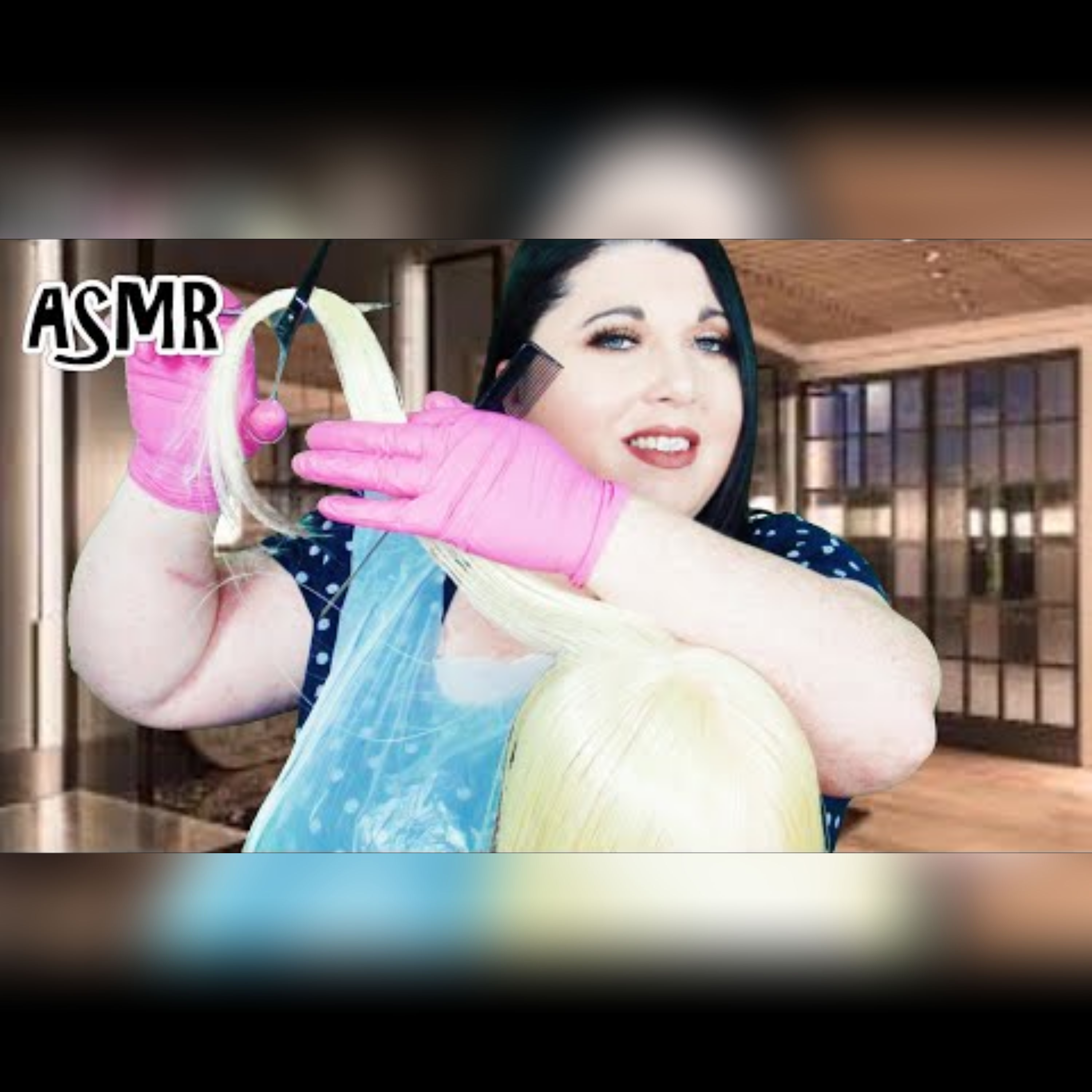 ASMR Haircut and Hair Brushing Roleplay (Real Hair, Latex Gloves, Plastic Apron, Combing, Scissors) episode artwork