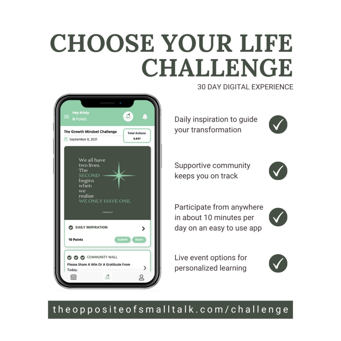Recommending: "Choose Your Life Challenge" from The Opposite of Small Talk episode artwork