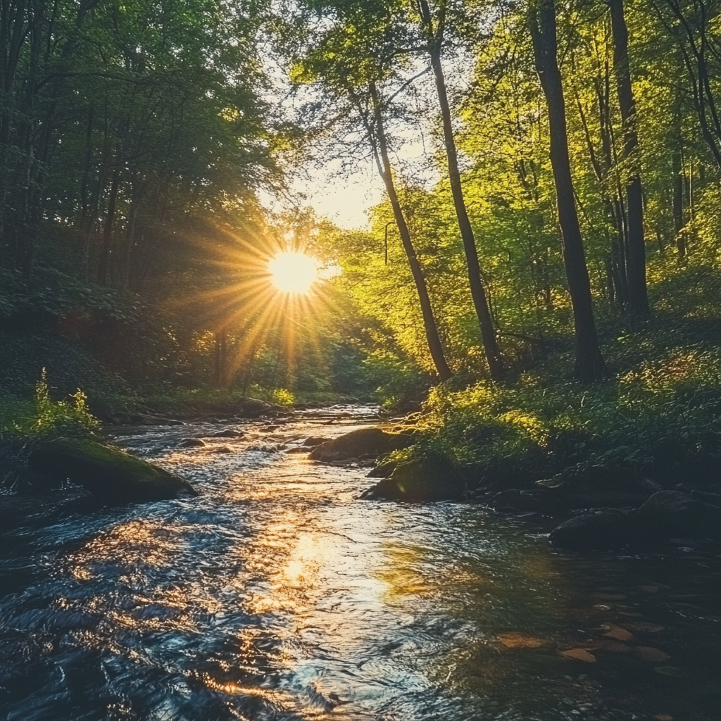 River Ambience | Serene Nature River Sounds for Sleep and Relax | 6 Hours