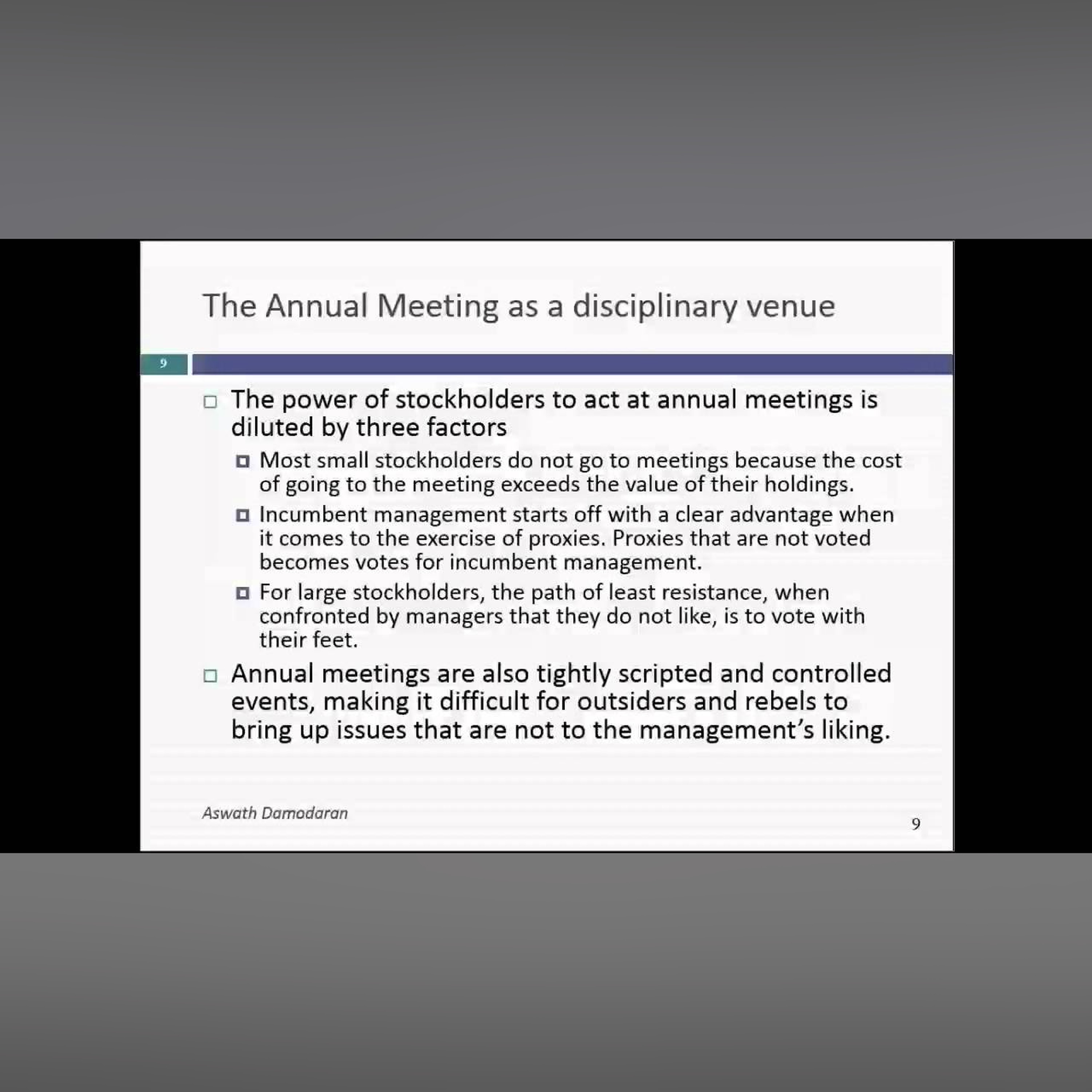 Session 2: Corporate Governance - The Board of Directors