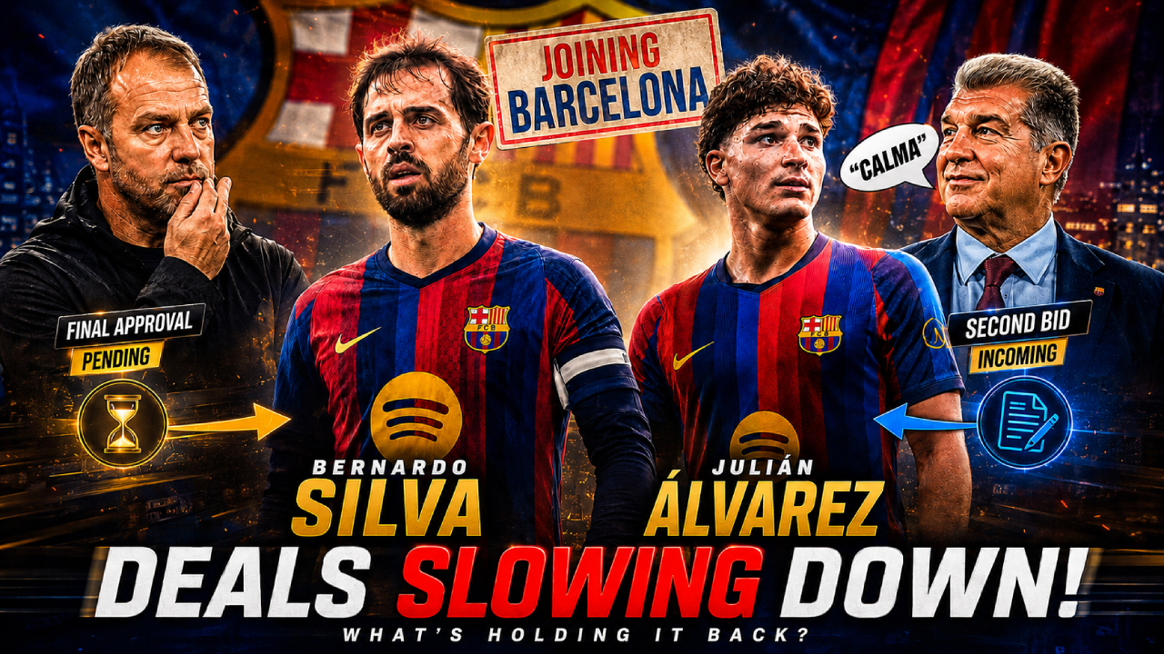 💣 Barcelona IN CONTROL Of Both Julian Alvarez + Bernardo Silva Deals ✅| Tactical MOVE By Laporta 🧠 episode artwork