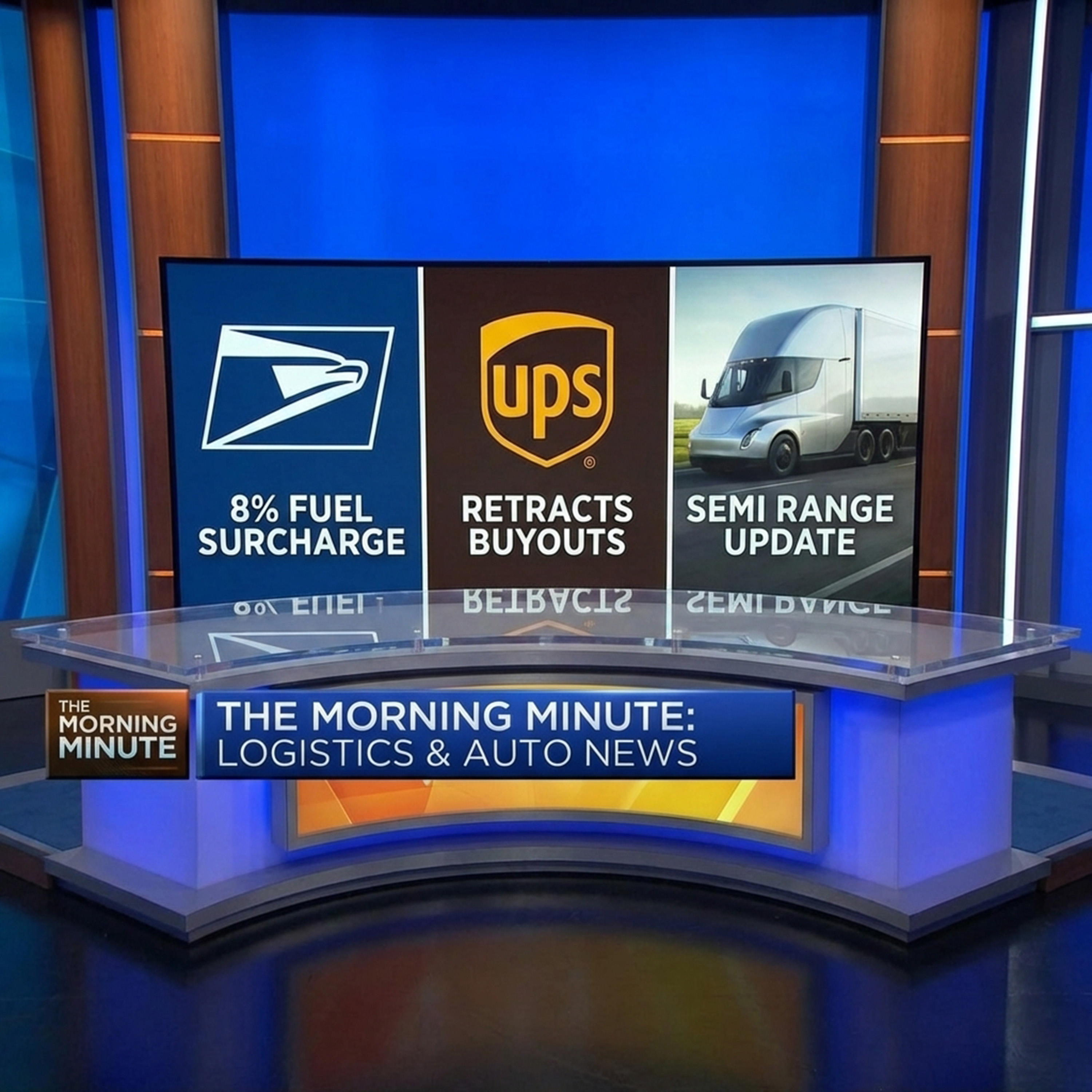 USPS 8% Fuel Surcharge, UPS Retracts Buyouts & Tesla Semi Range | The Morning Minute