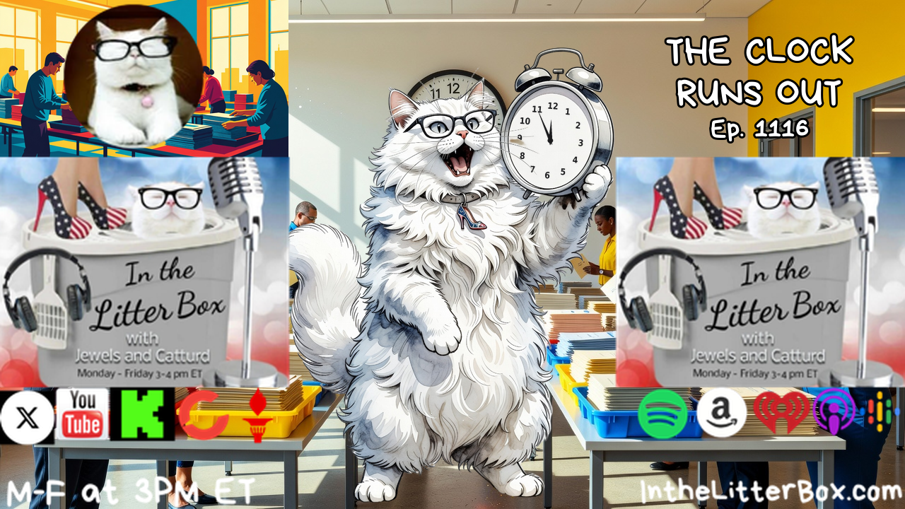 THE CLOCK RUNS OUT | In the Litter Box w/ Jewels & Catturd – Ep. 1116 – 10/15/2026 episode artwork