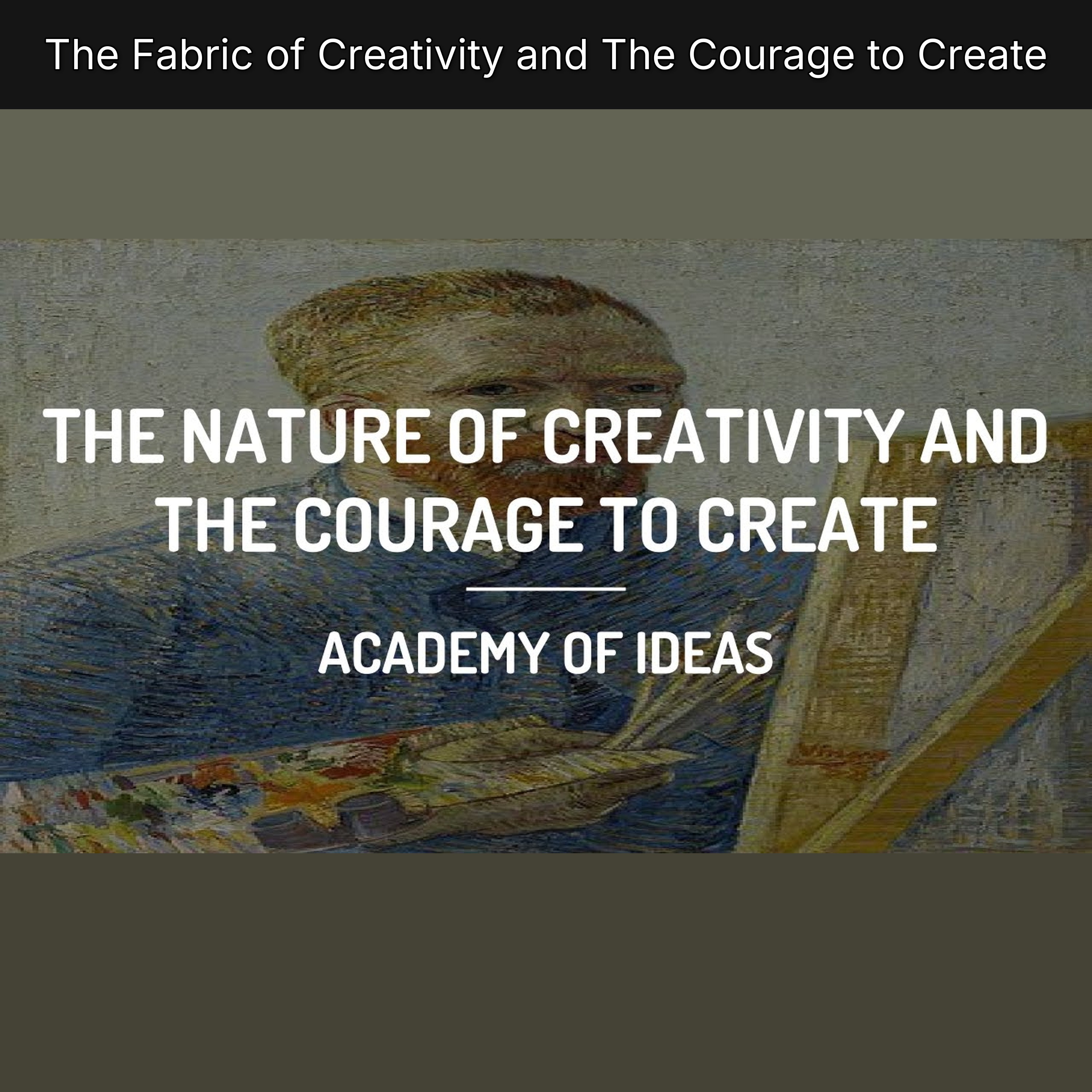 The Fabric of Creativity and The Courage to Create episode artwork