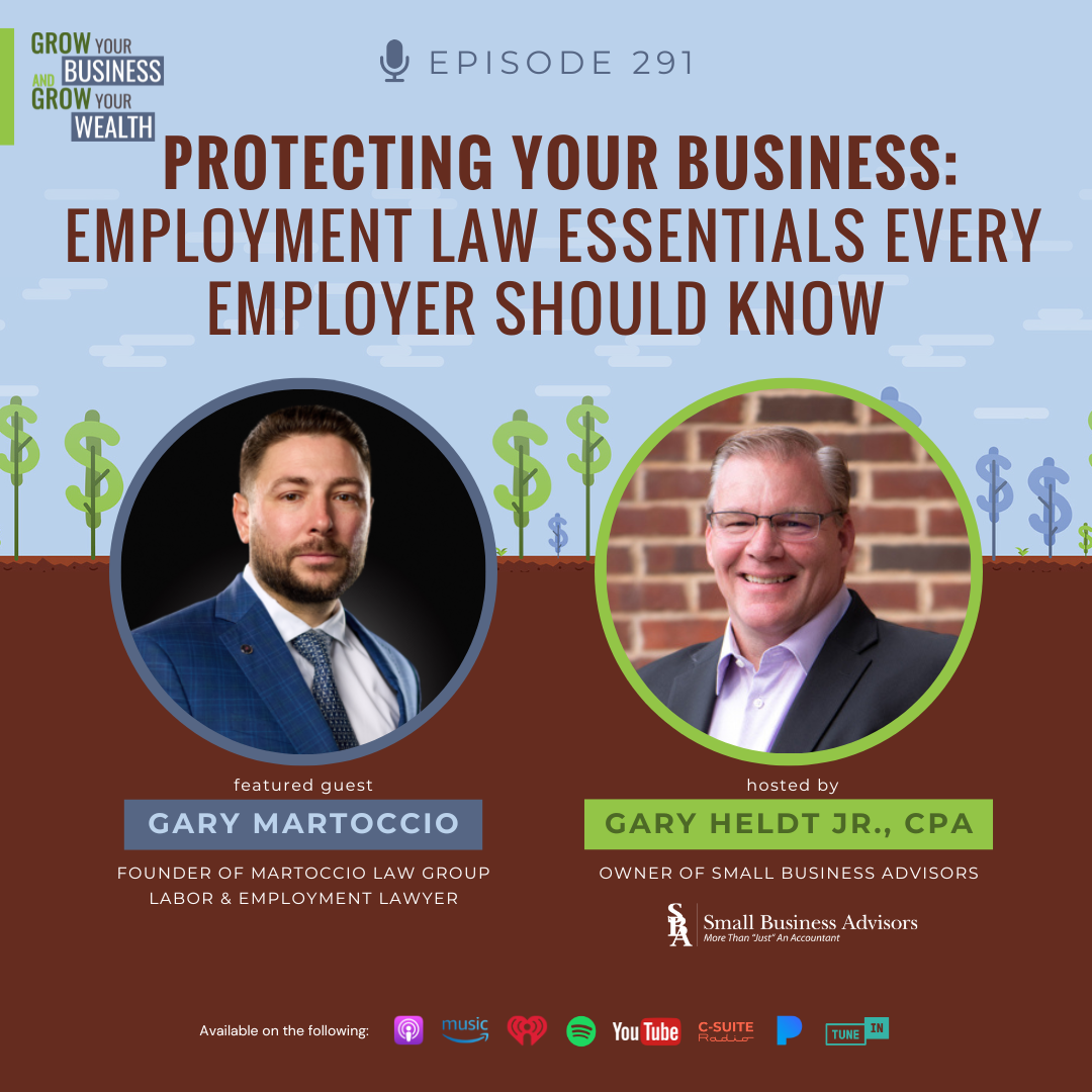 Episode 291:  Protecting Your Business: Employment Law Essentials Every Employer Should Know