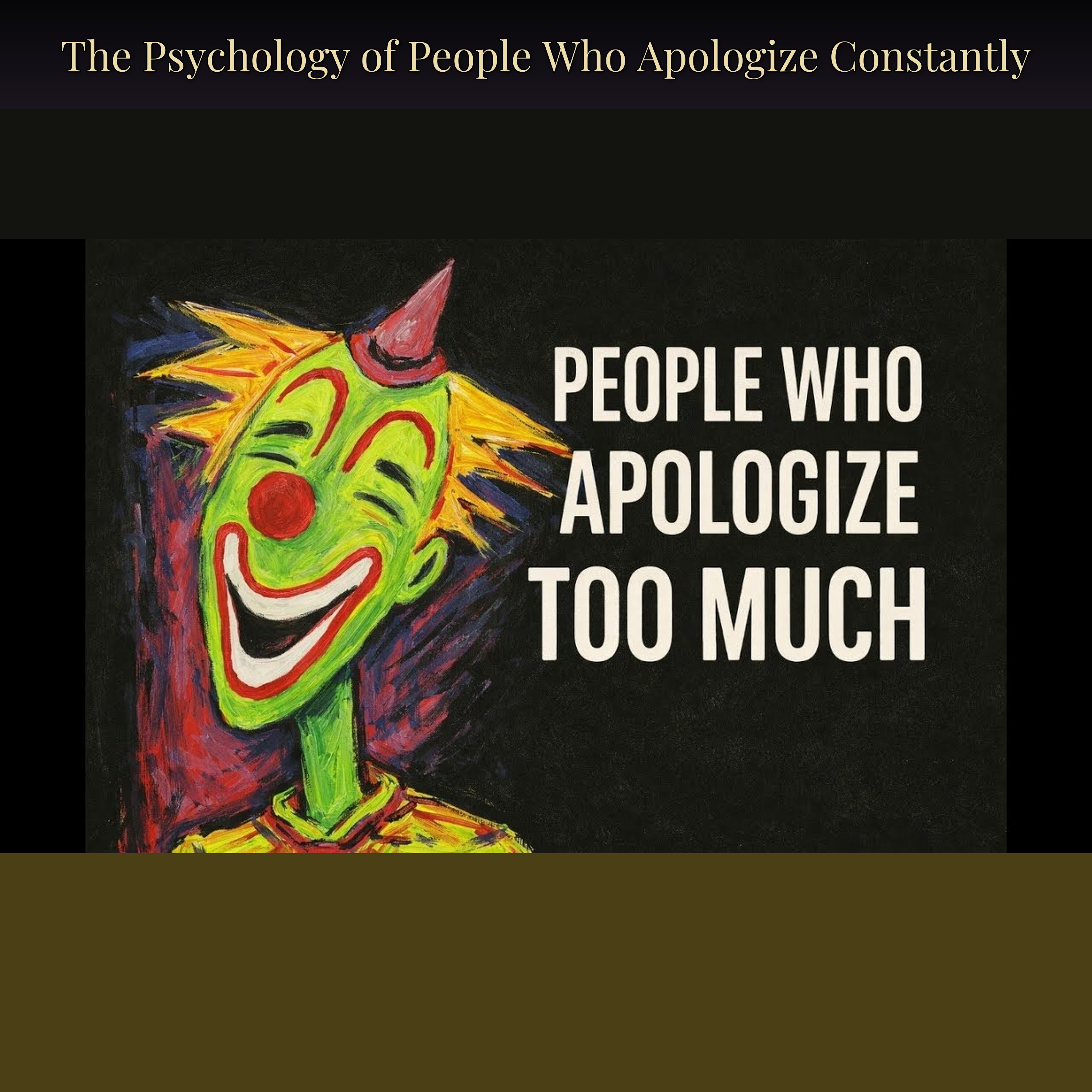 The Psychology of People Who Apologize Constantly episode artwork
