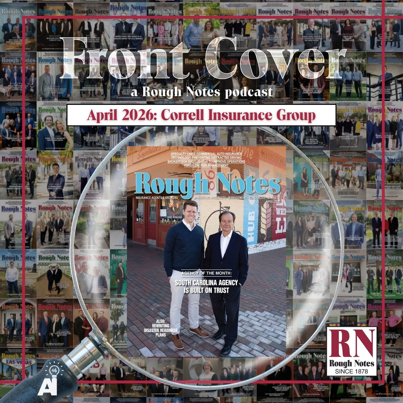 Rough Notes Front Cover, April 2026: John Dawson, Correll Insurance Group episode artwork