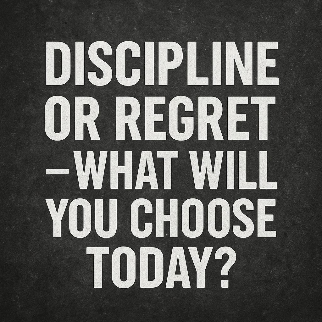 Discipline Or Regret—What Will You Choose Today? Motivational Speech