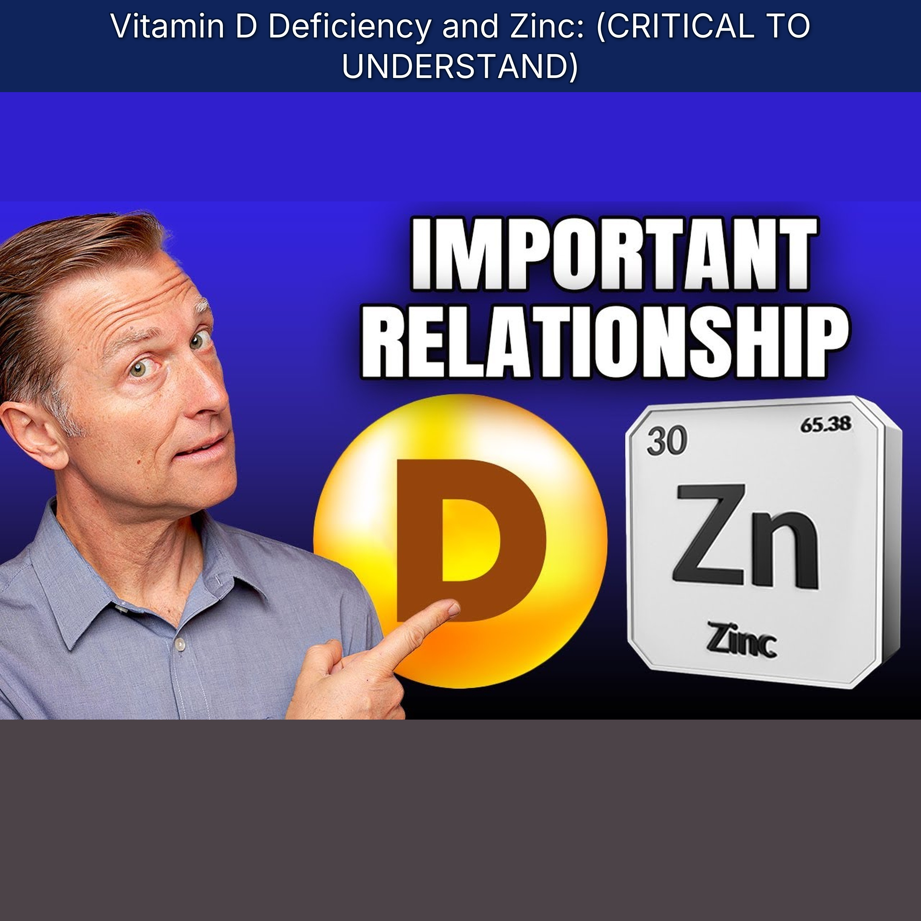 Vitamin D Deficiency and Zinc: (CRITICAL TO UNDERSTAND) episode artwork