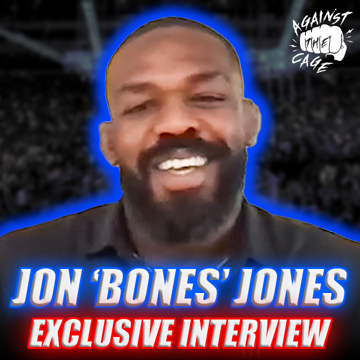 Jon Jones reacts to new custom fight kit, previews Stipe Miocic fight at UFC 309 | Against The Cage episode artwork