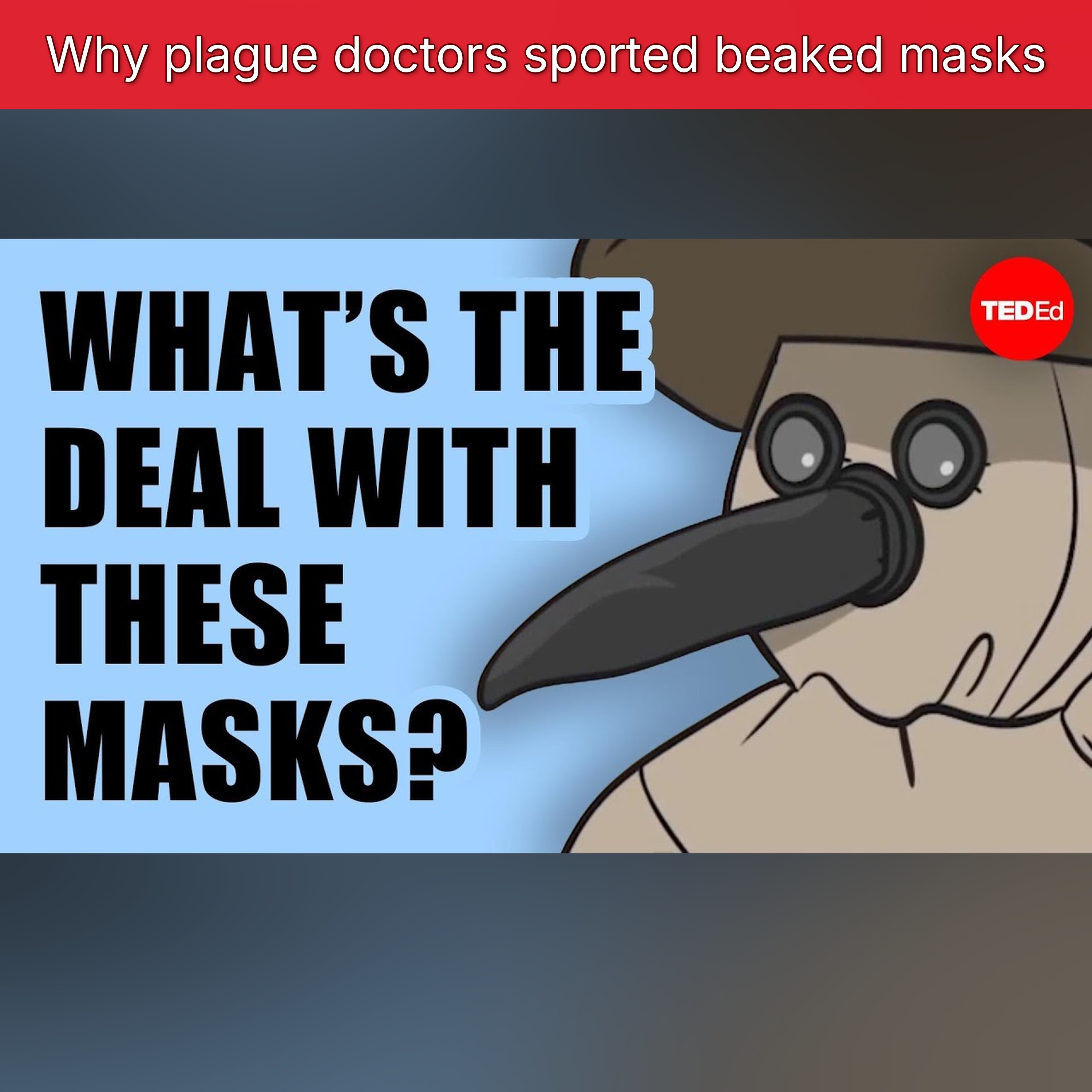 Why plague doctors sported beaked masks episode artwork