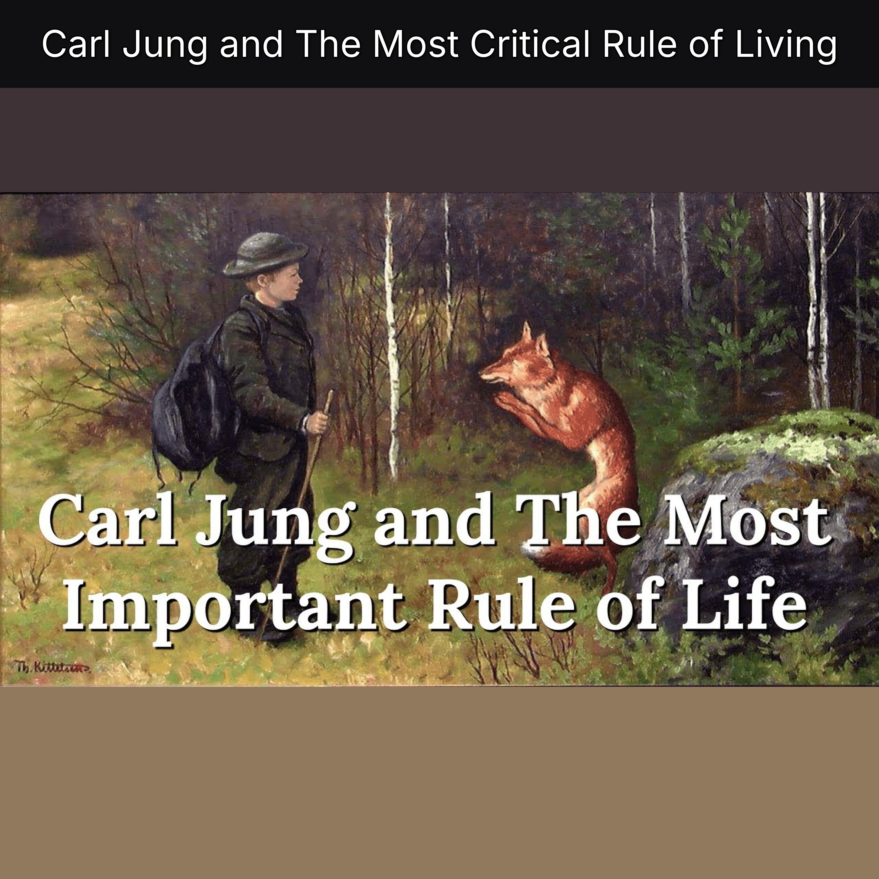 Carl Jung and The Most Critical Rule of Living episode artwork