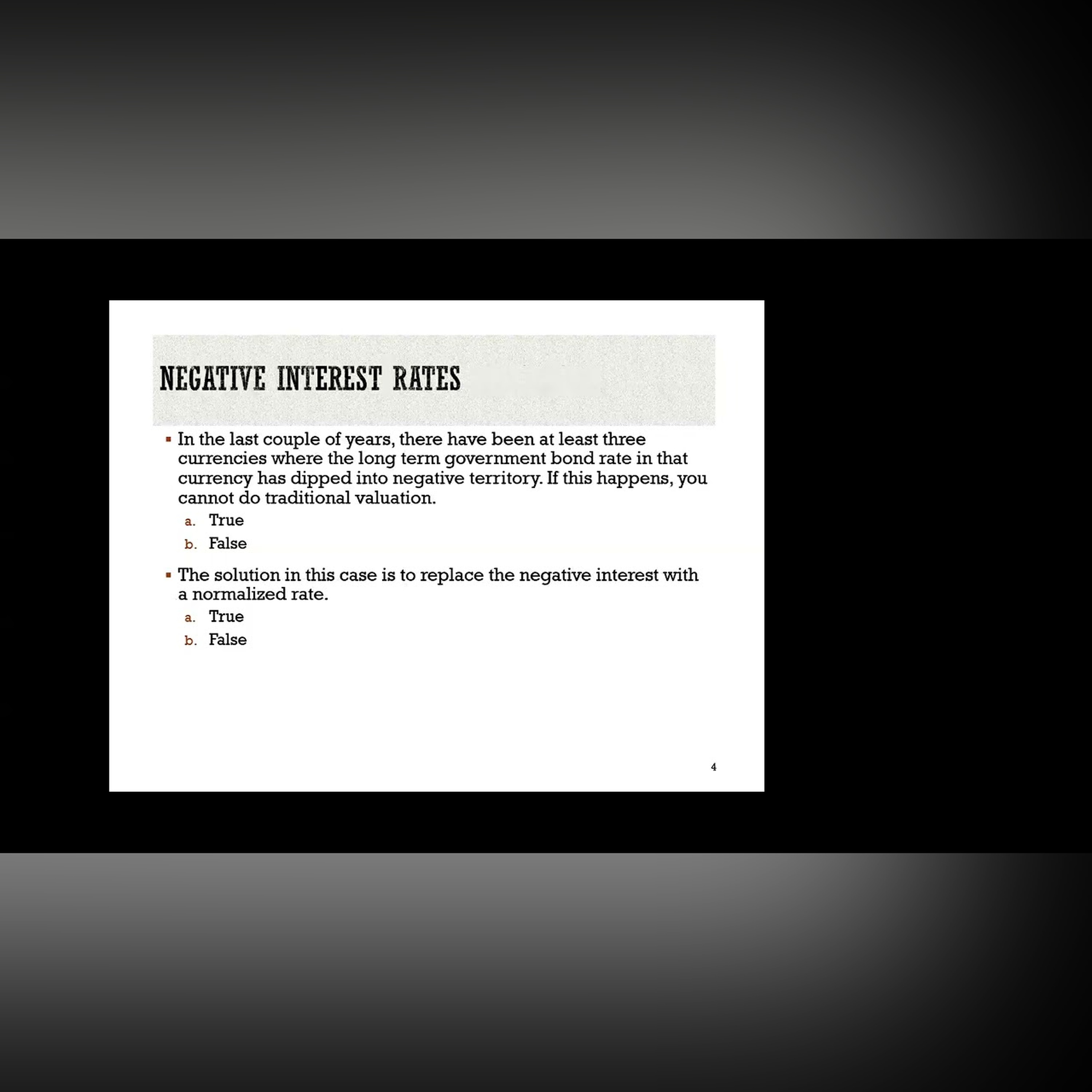 Session 4: DCF Big Picture and First Steps in Riskfree Rates