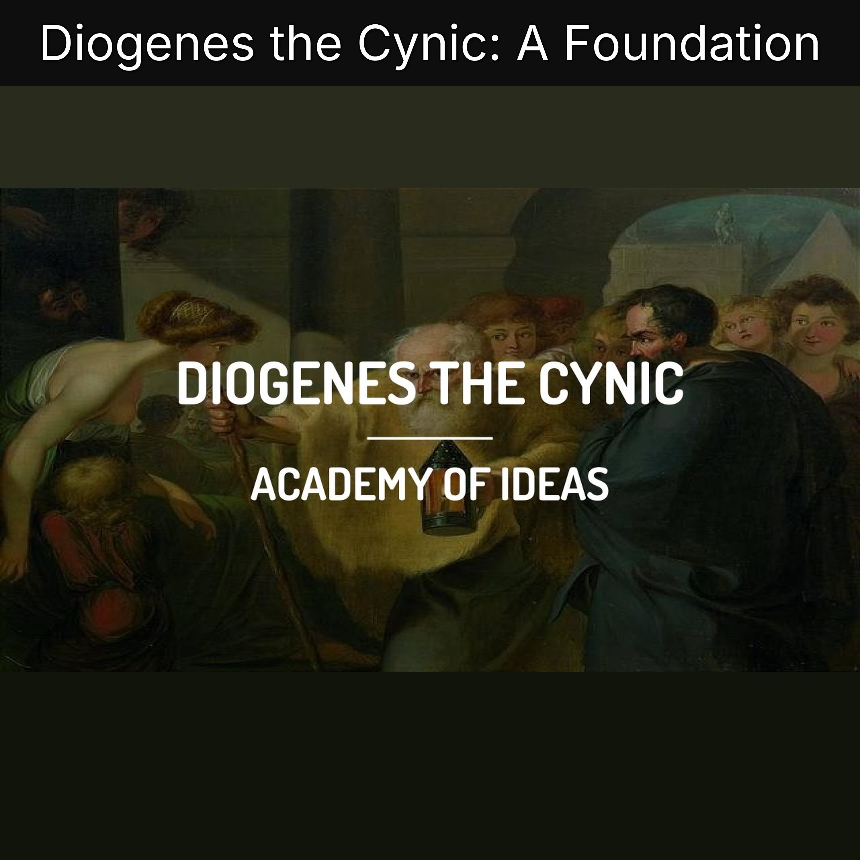 Diogenes the Cynic: A Foundation episode artwork