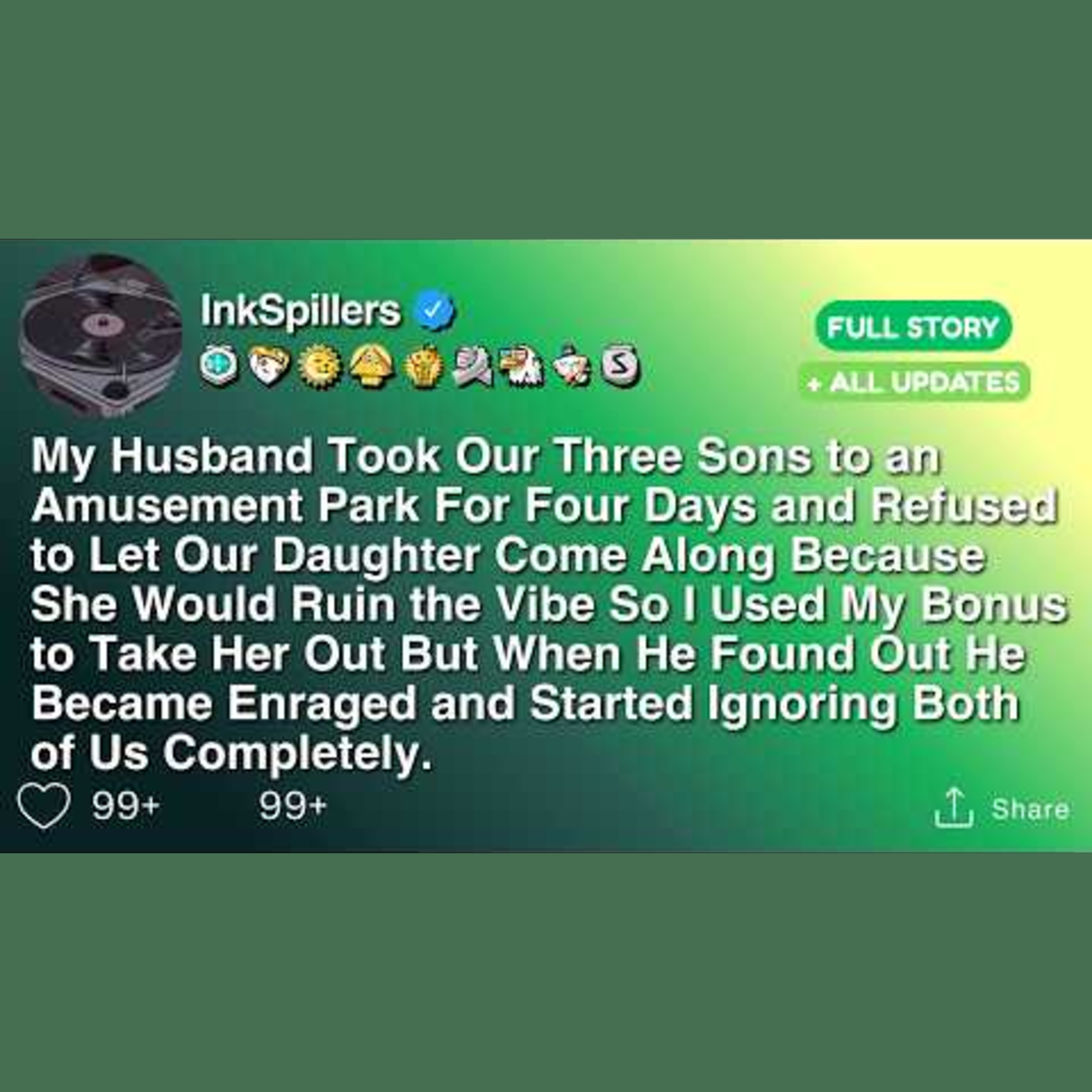 Husband Excludes Daughter from Amusement Park Trip, Wife Responds