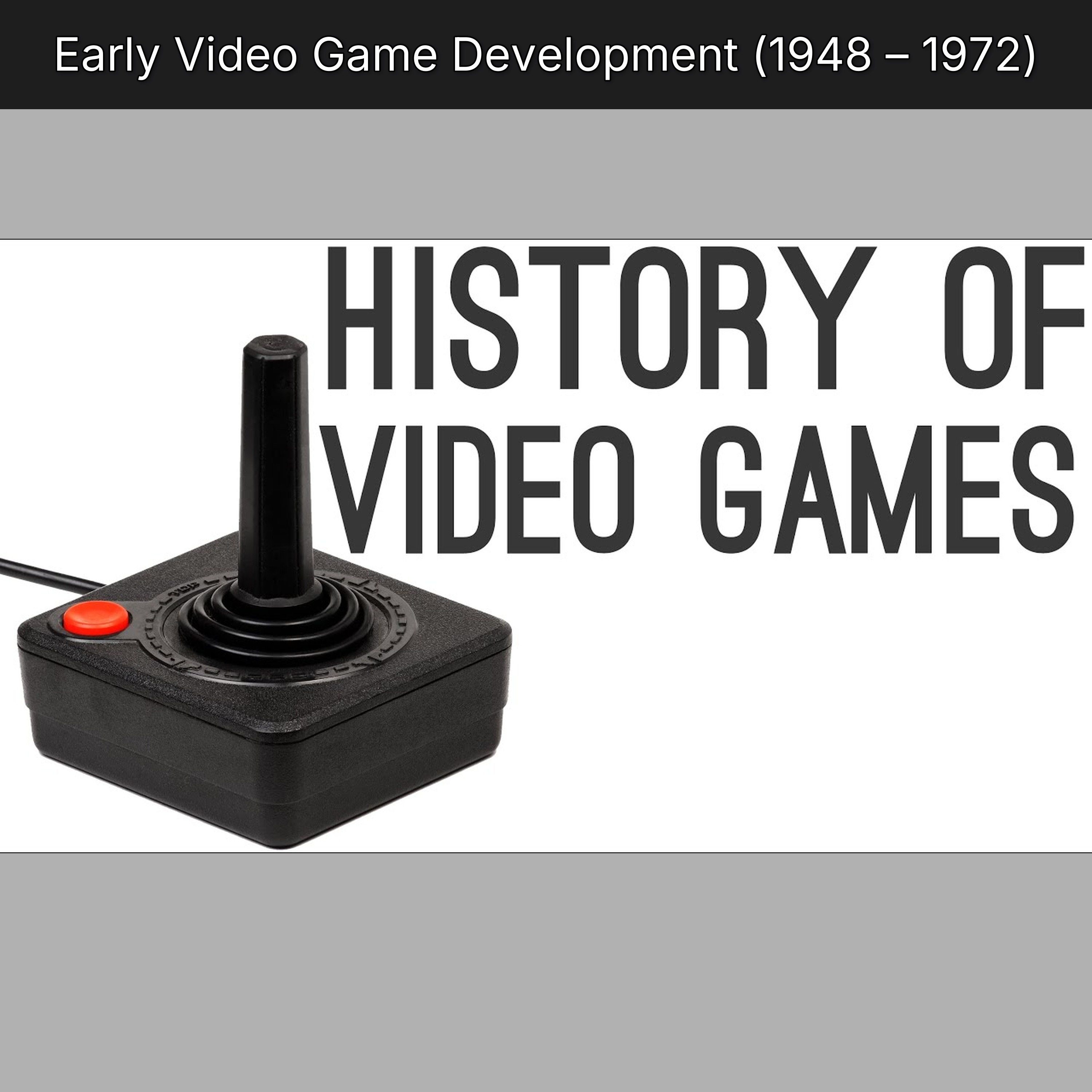 Early Video Game Development (1948 – 1972)