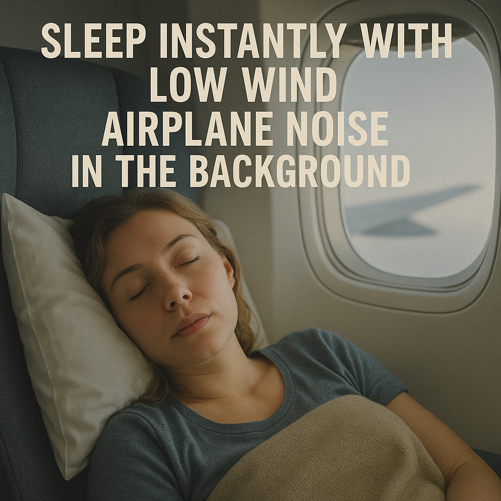 Sleep Instantly with Low Wind Airplane Noise in the Background