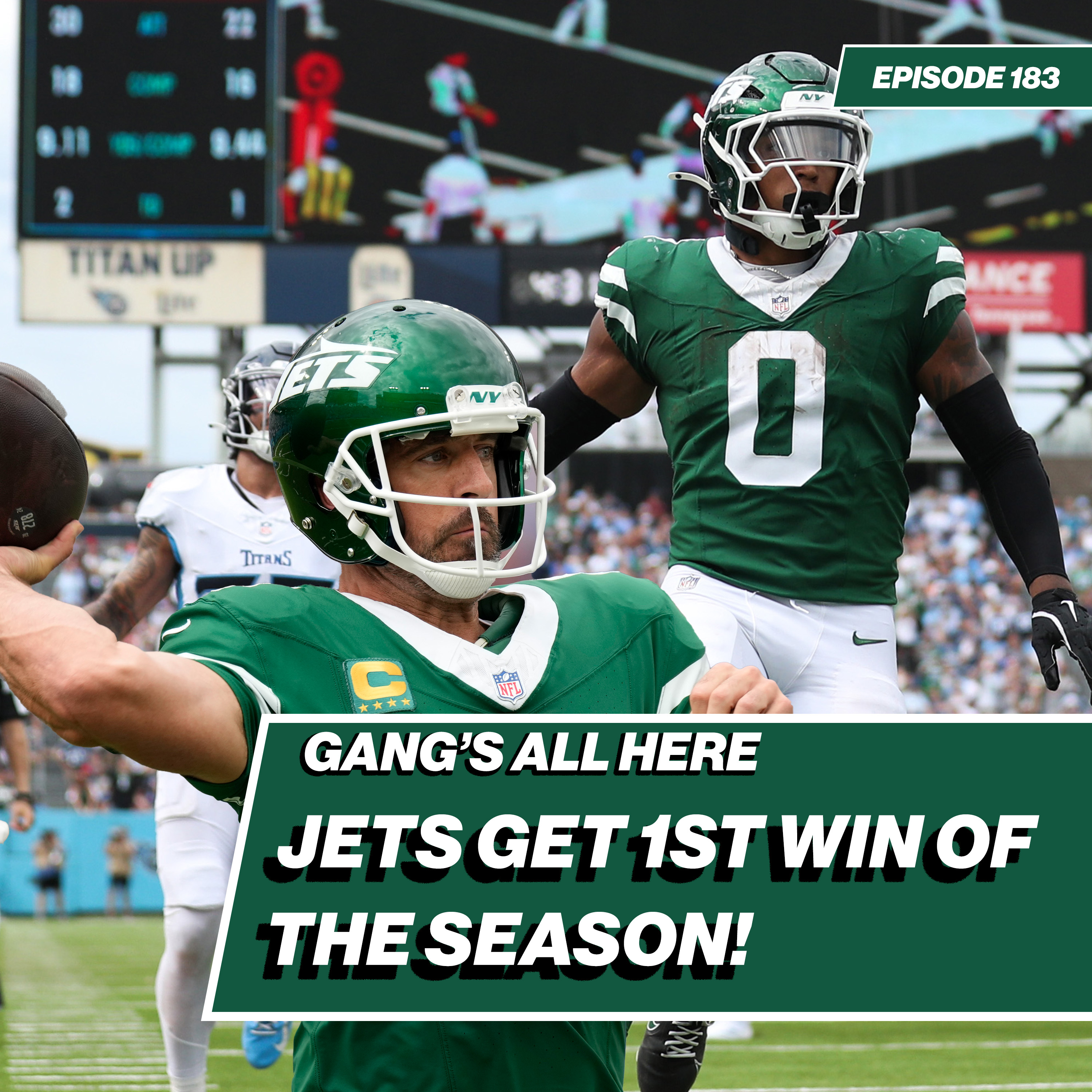Jets get the 1st win of the season, defeat the Titans 24-17 - Gang's All Here postgame live show | Ep. 183 episode artwork